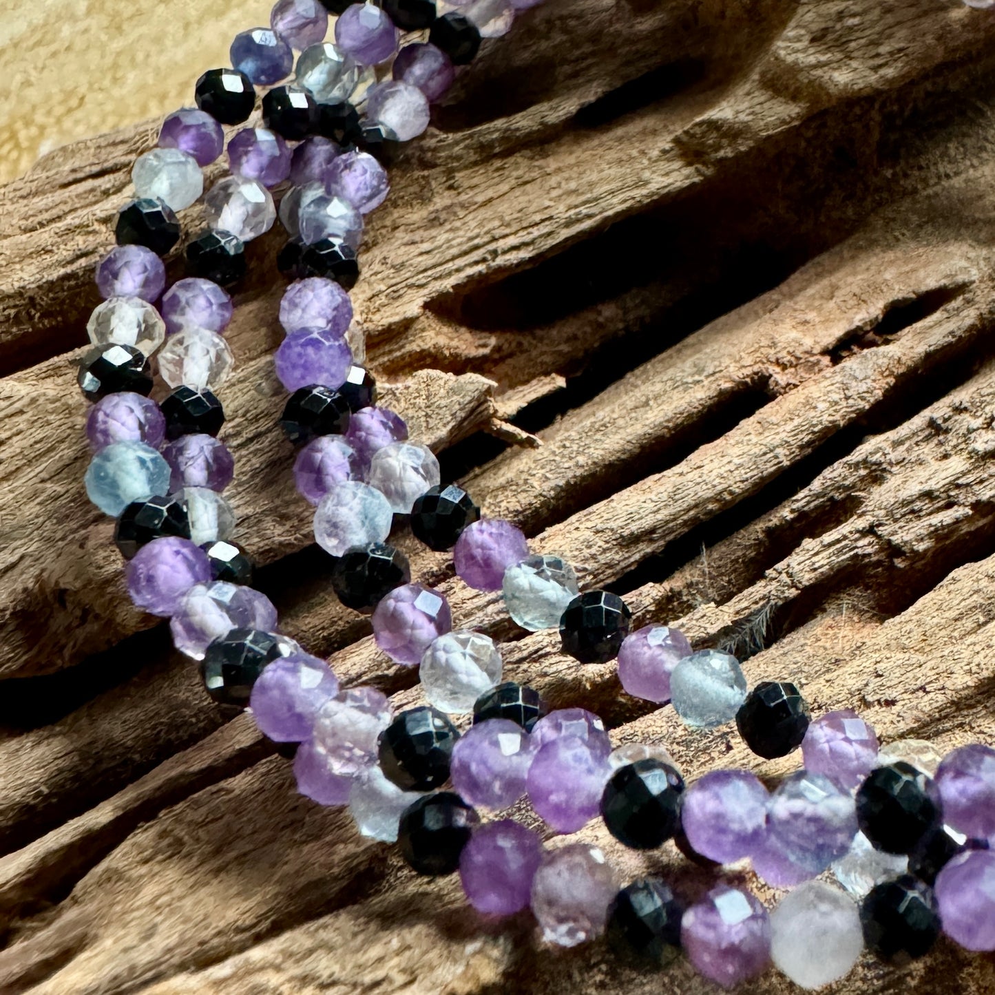 Empath Protection Choker - Fluorite, Amethyst & Black Tourmaline