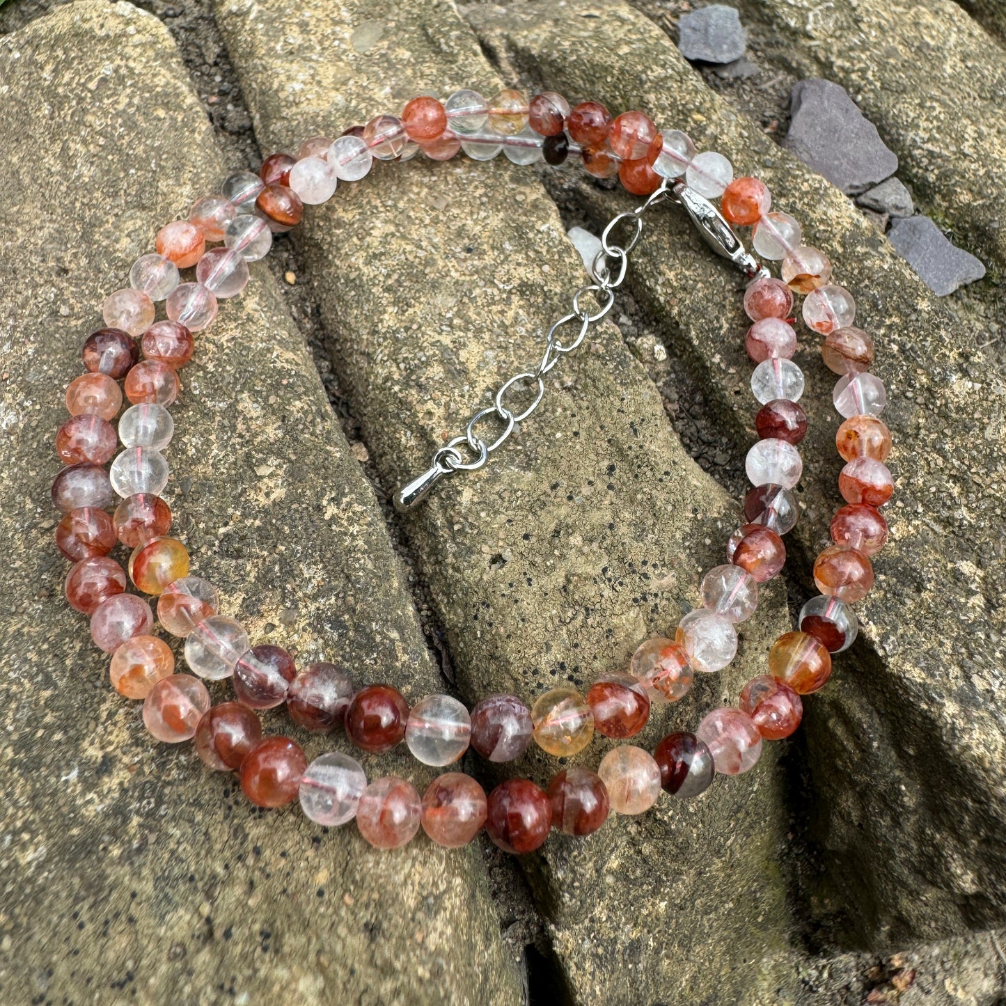 Hematoid Fire Quartz Choker Necklace