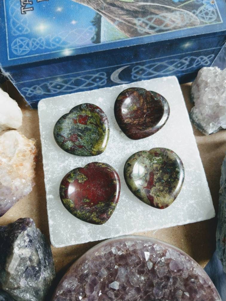 Dragons Blood Jasper worry thumb Stone crystal healing natursl stone meditation tool