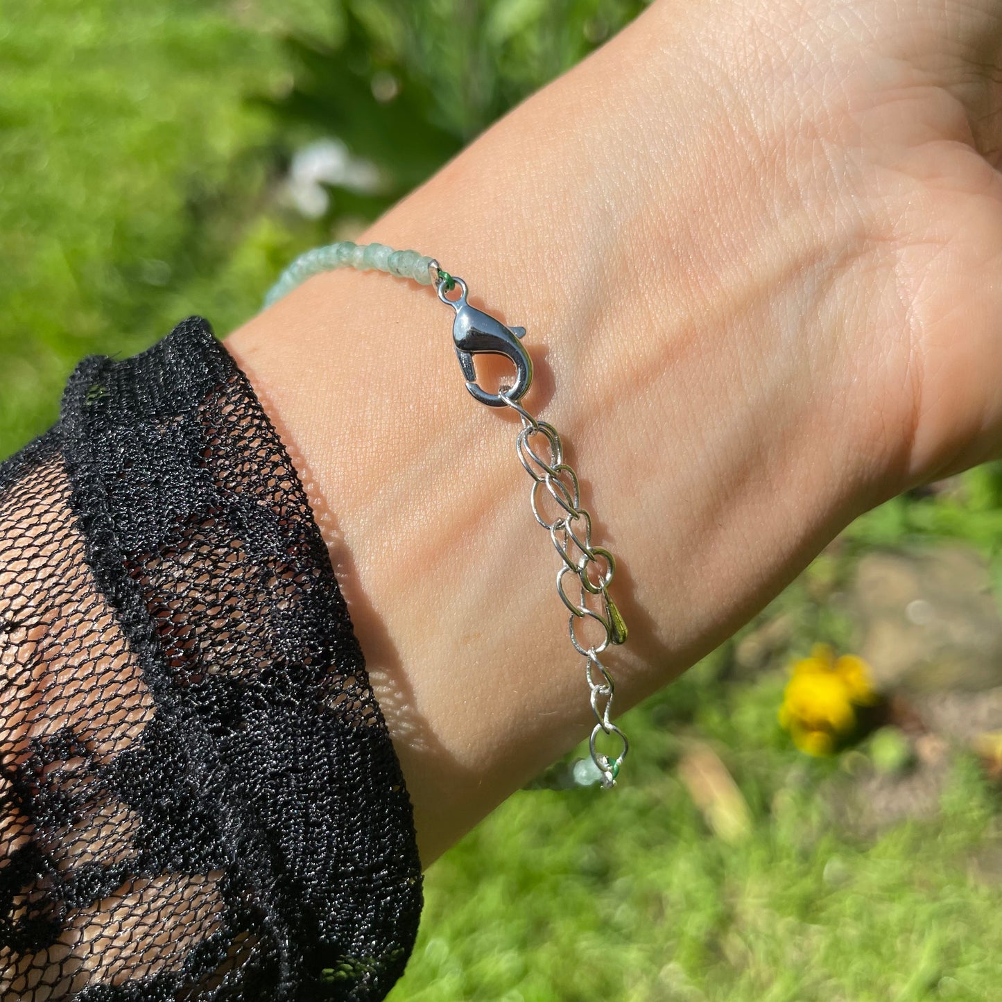 Green Aventurine Adjustable Mininalist Bracelet