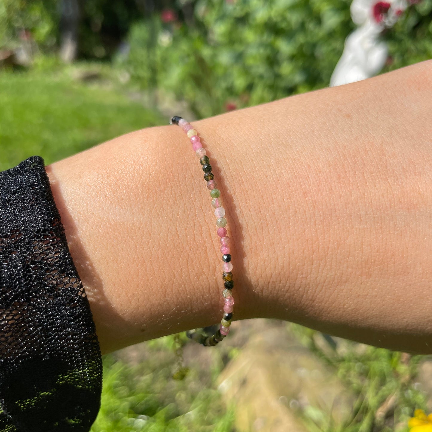 Mixed Tourmaline Adjustable Minimalist Bracelet