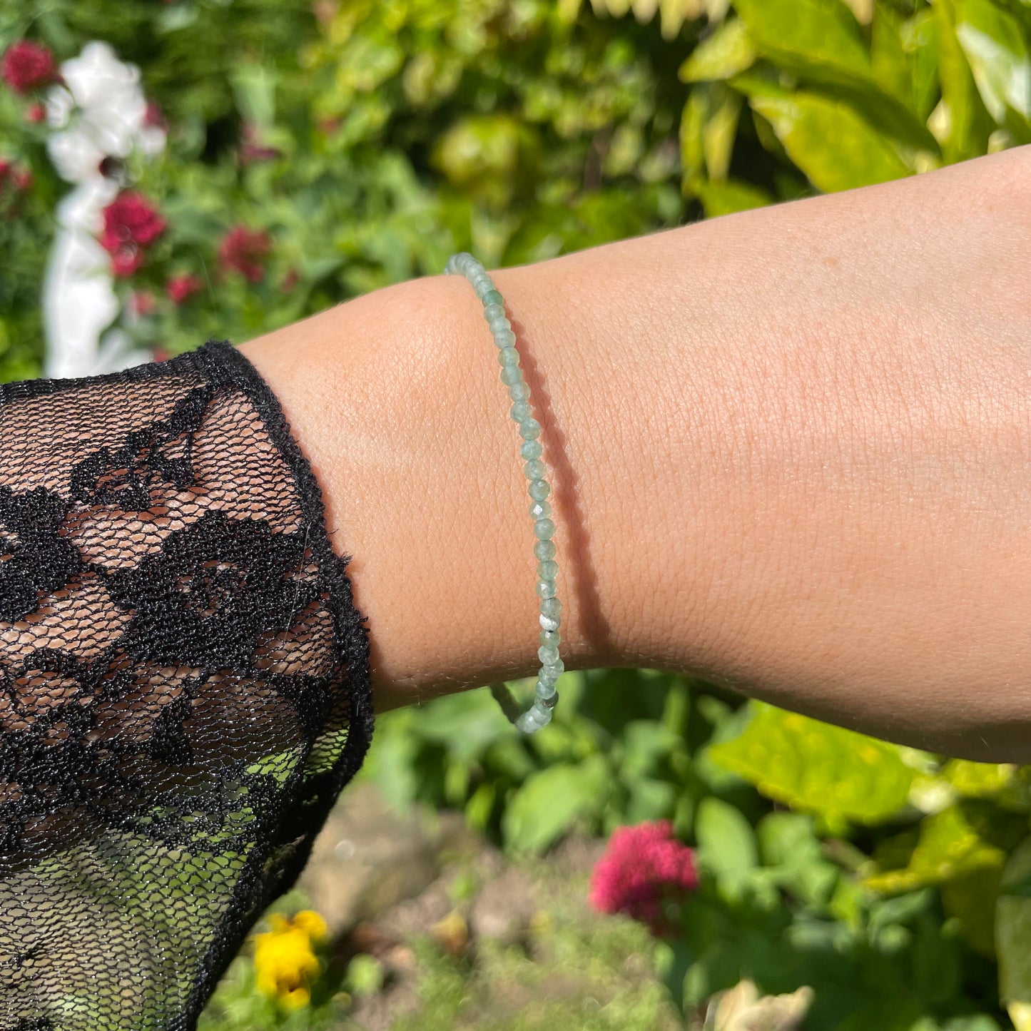 Green Aventurine Adjustable Mininalist Bracelet