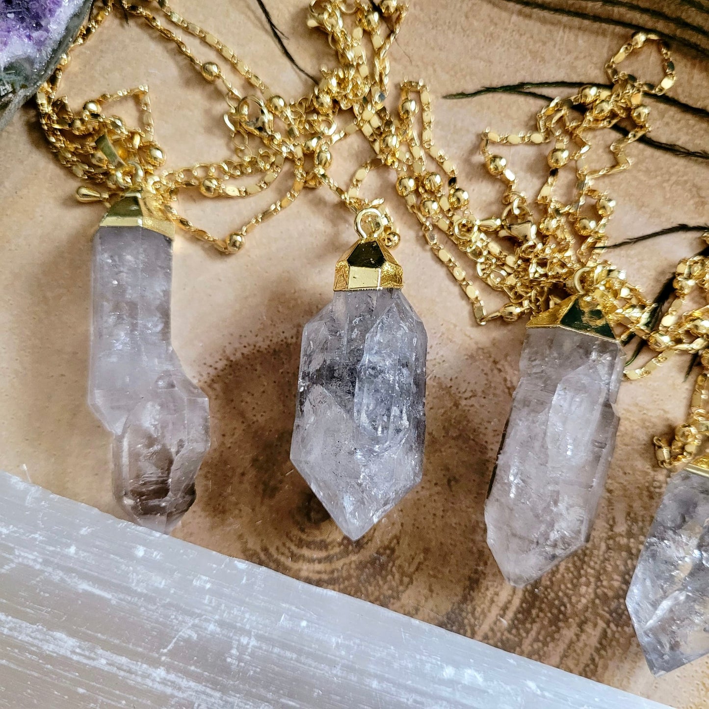 Herkimer Diamond Raw Pendant