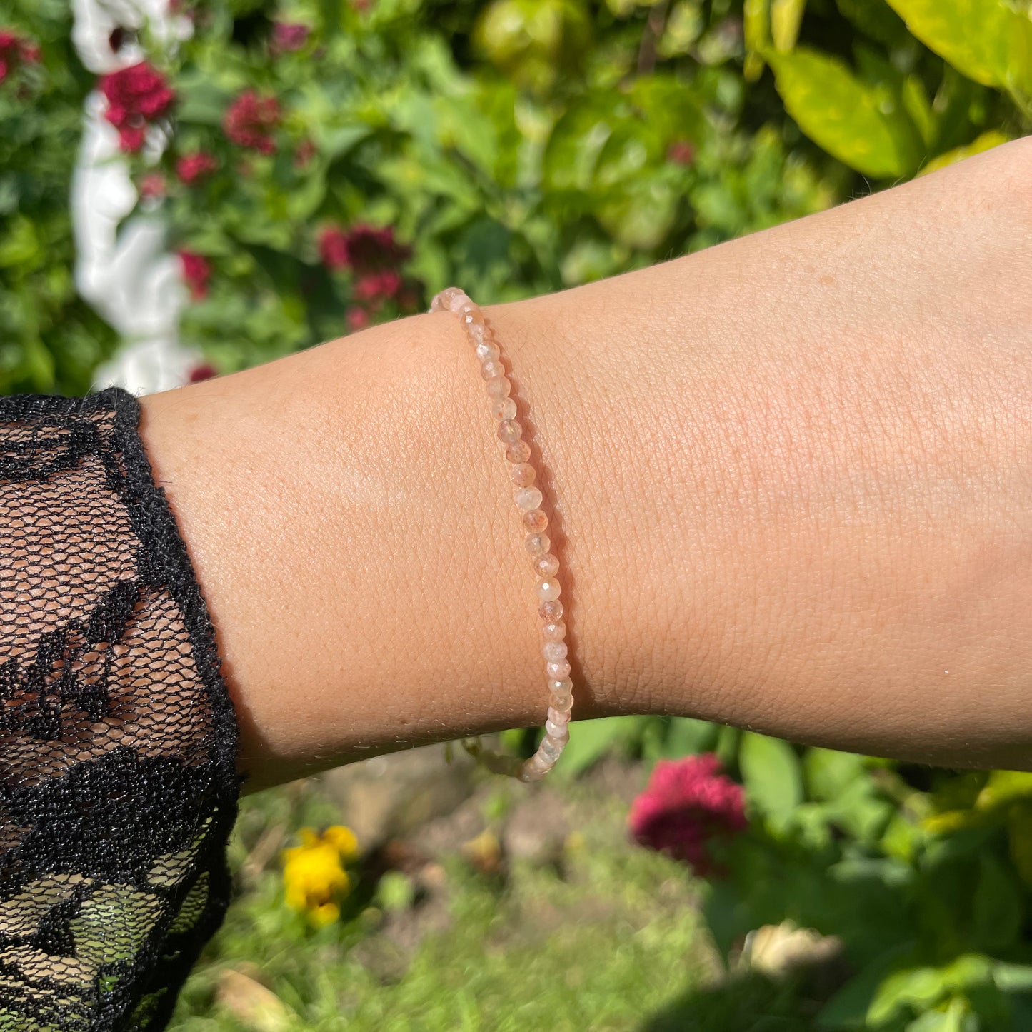 Sunstone Adjustable Mininalist Bracelet