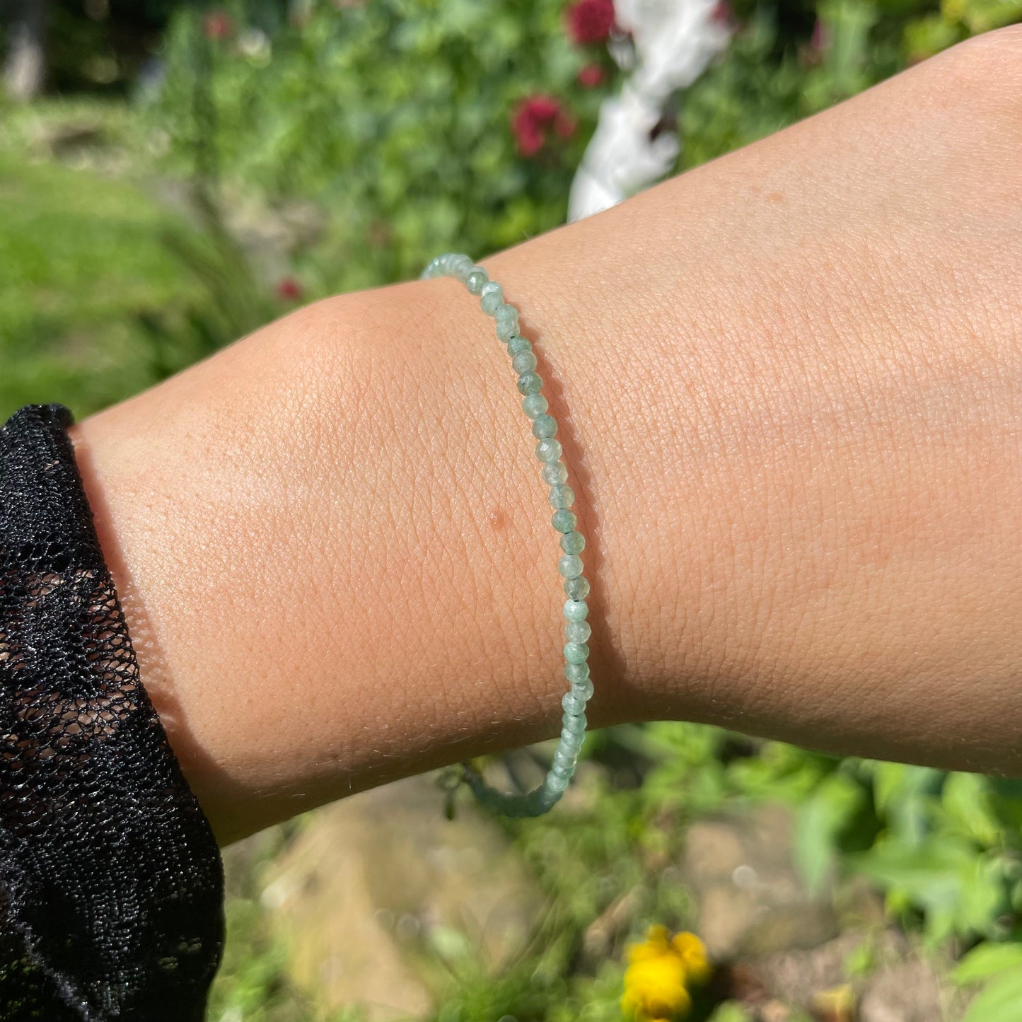 Green Aventurine Adjustable Mininalist Bracelet