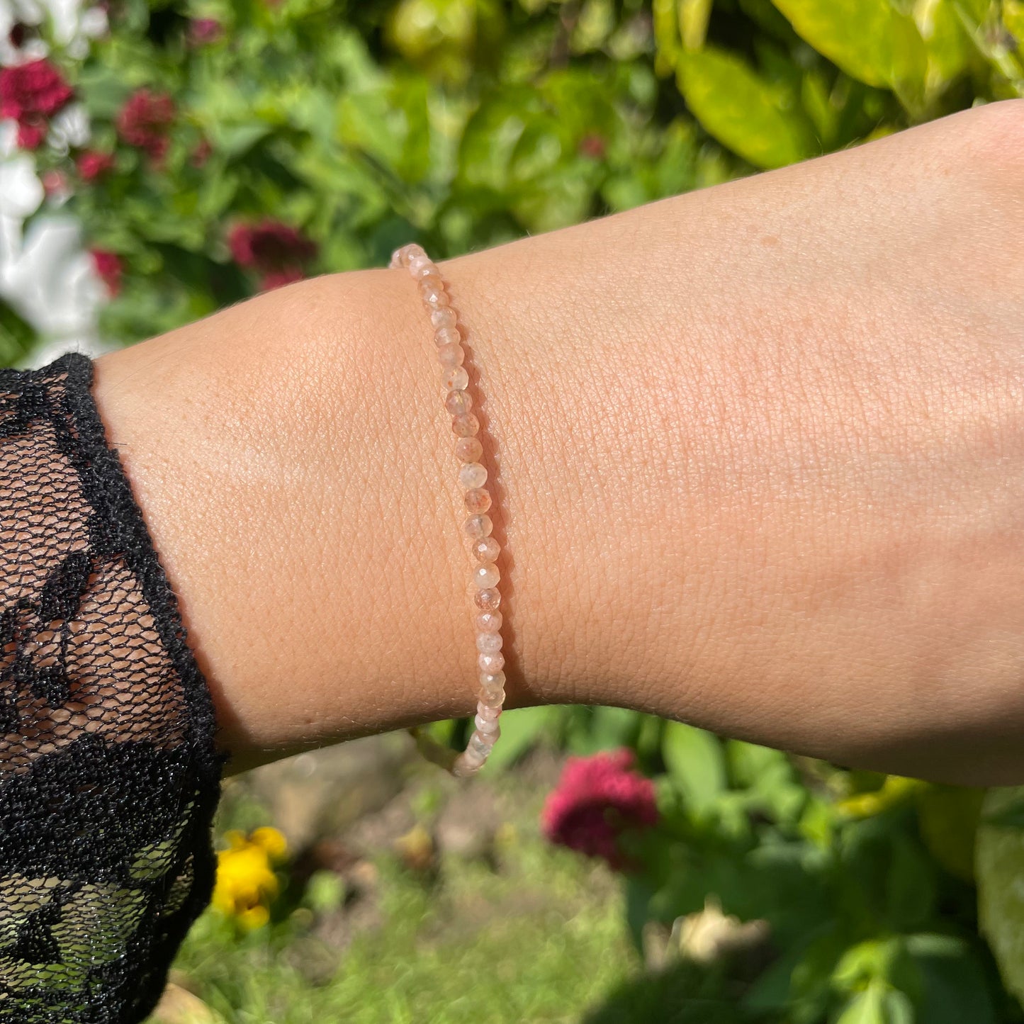 Sunstone Adjustable Mininalist Bracelet