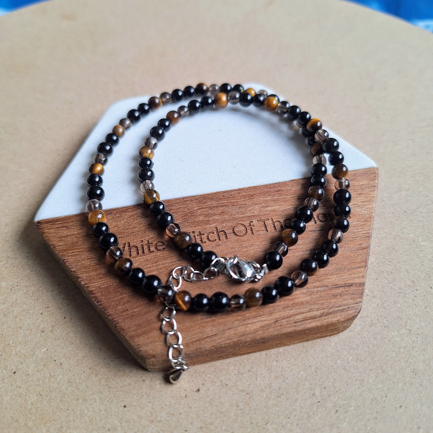 Protection choker necklace 4mm bead