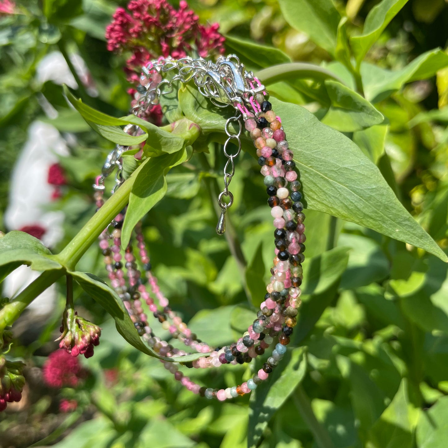 Mixed Tourmaline Adjustable Minimalist Bracelet