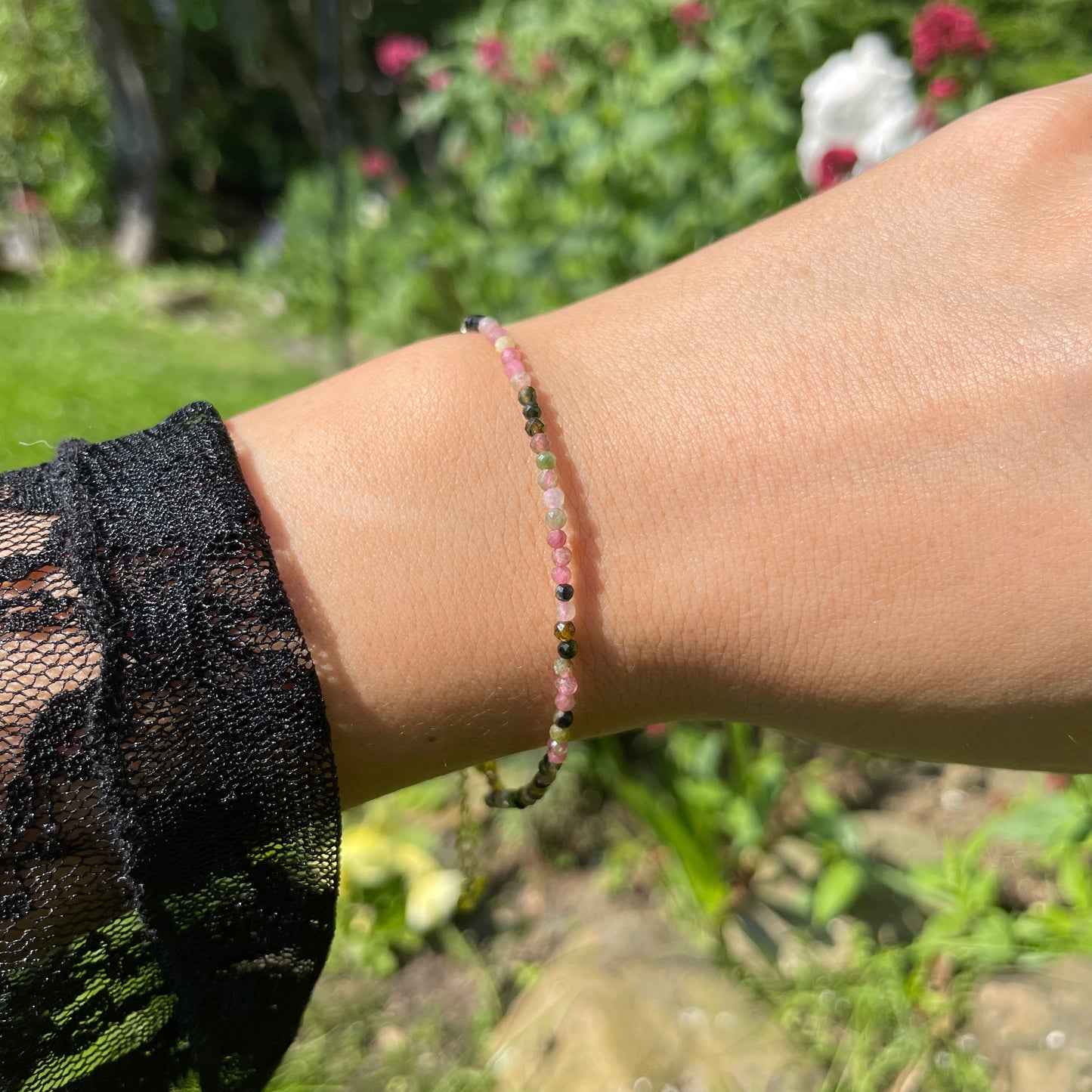 Mixed Tourmaline Adjustable Minimalist Bracelet