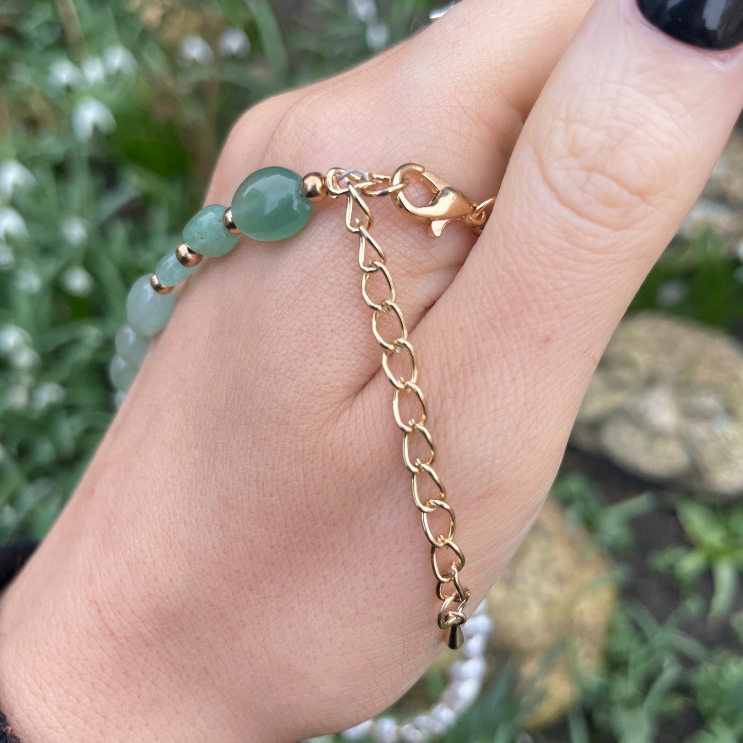 Green Aventurine and Pearl Choker Necklace