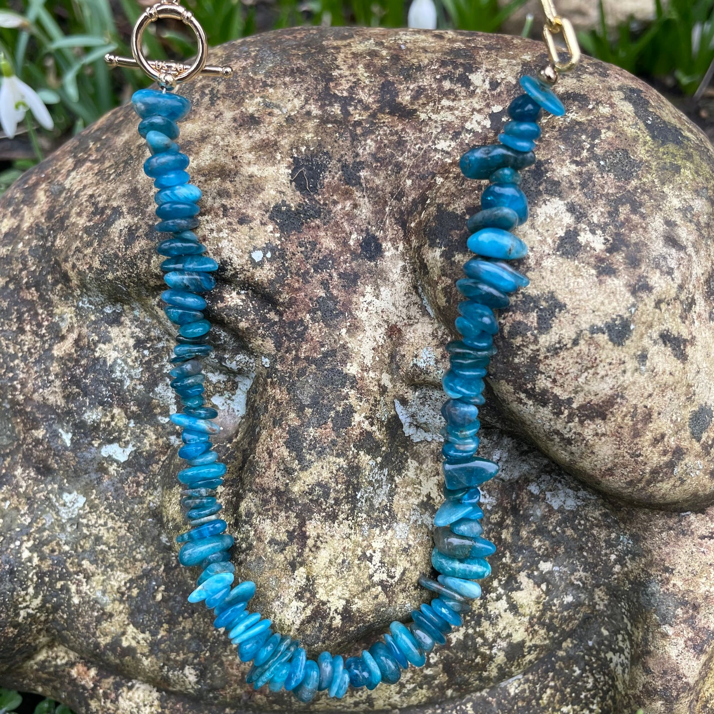 Apatite Chip Choker Necklace