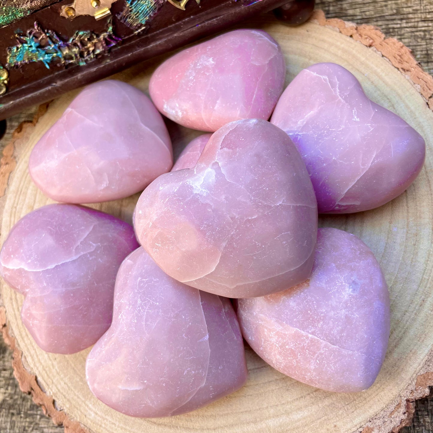 Pink Opal Juicy Hearts 6cm 💕💕💕
