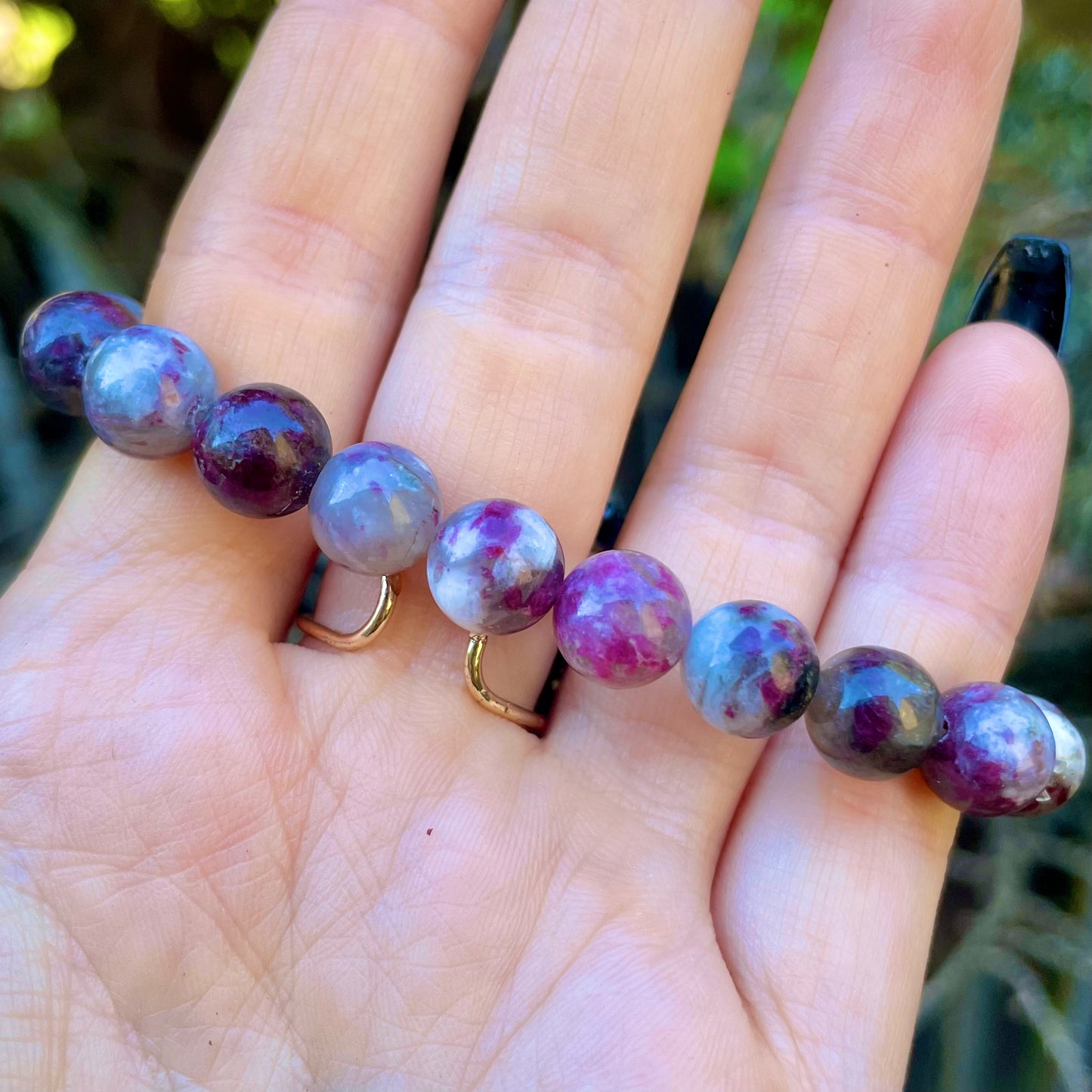 Rubellite Pink Tourmaline Beaded Bracelet 💕🌸❤️