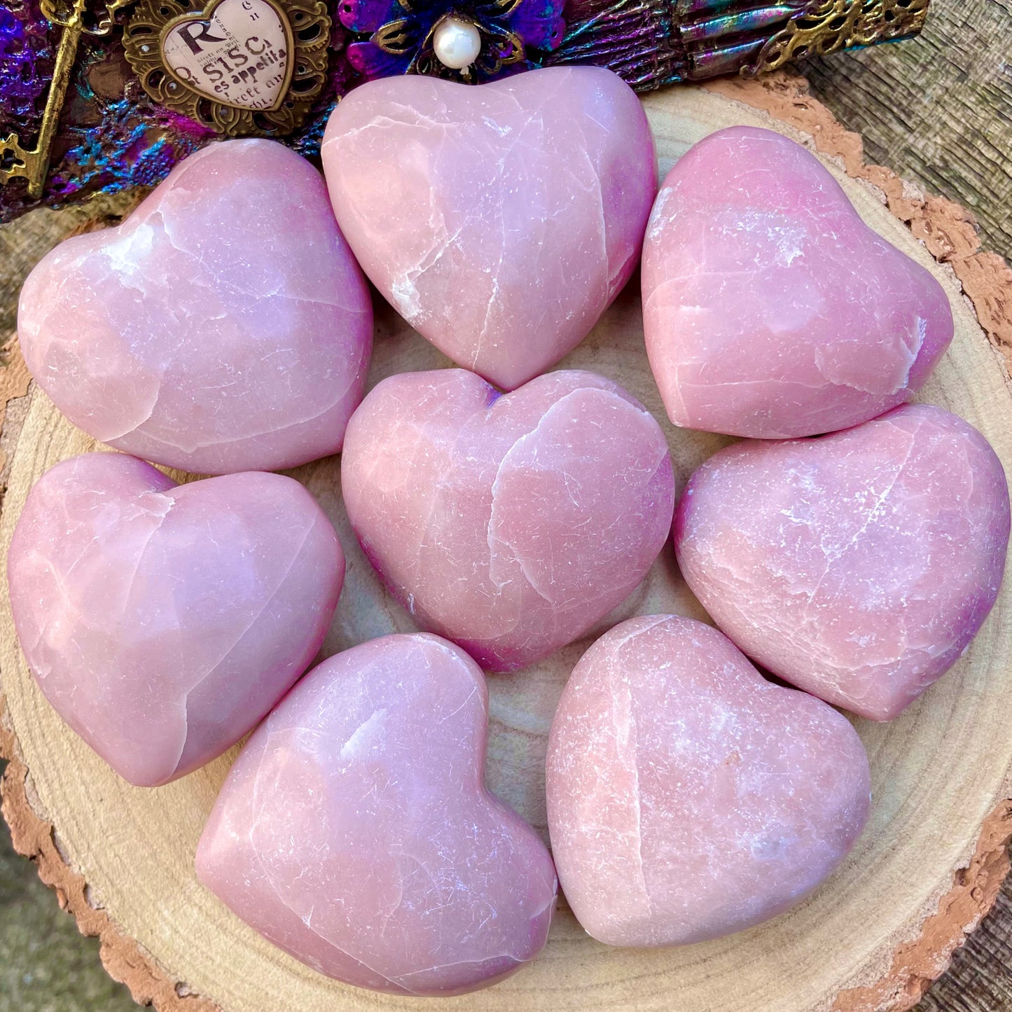 Pink Opal Juicy Hearts 6cm 💕💕💕
