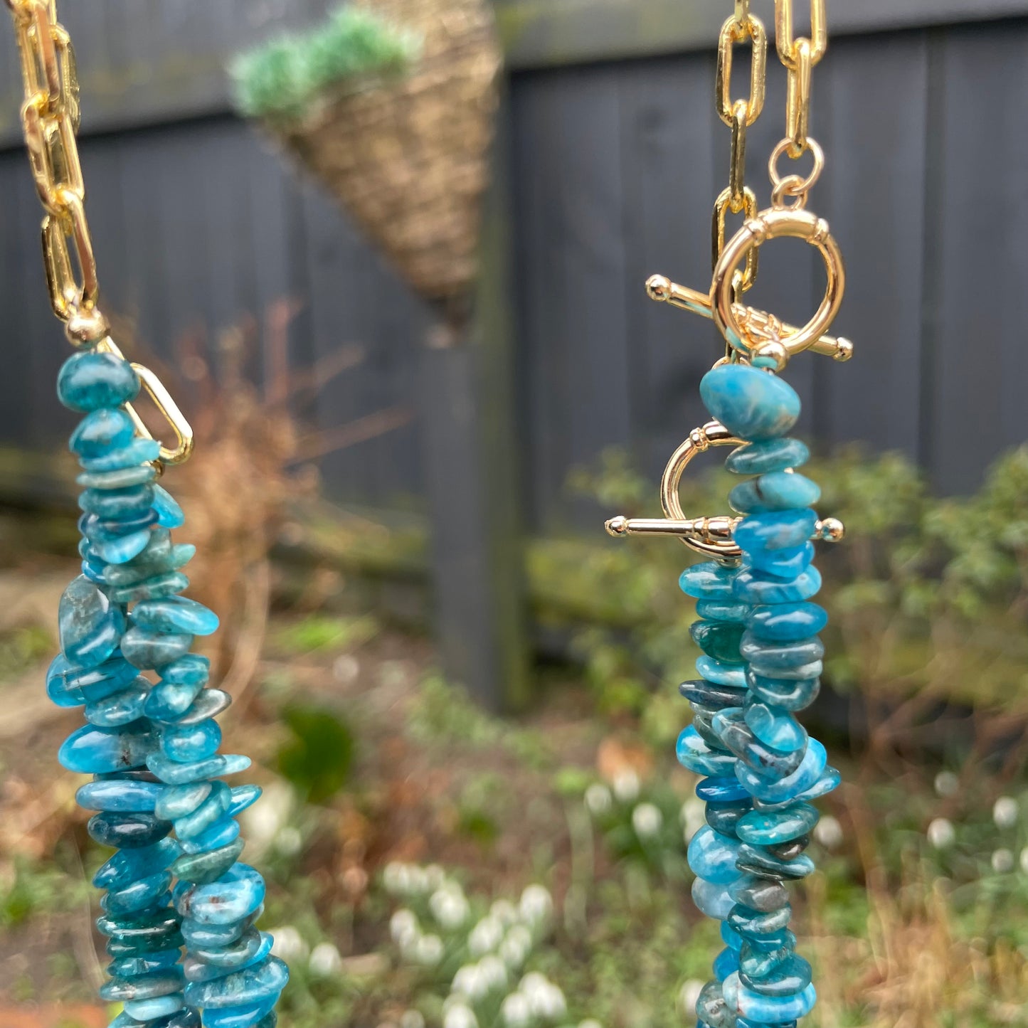 Apatite Chip Choker Necklace