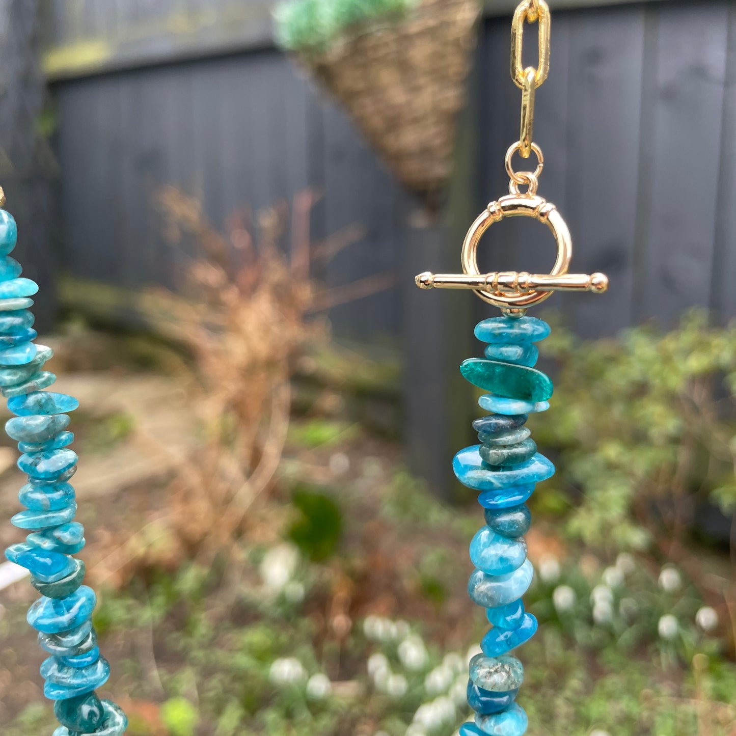 Apatite Chip Choker Necklace