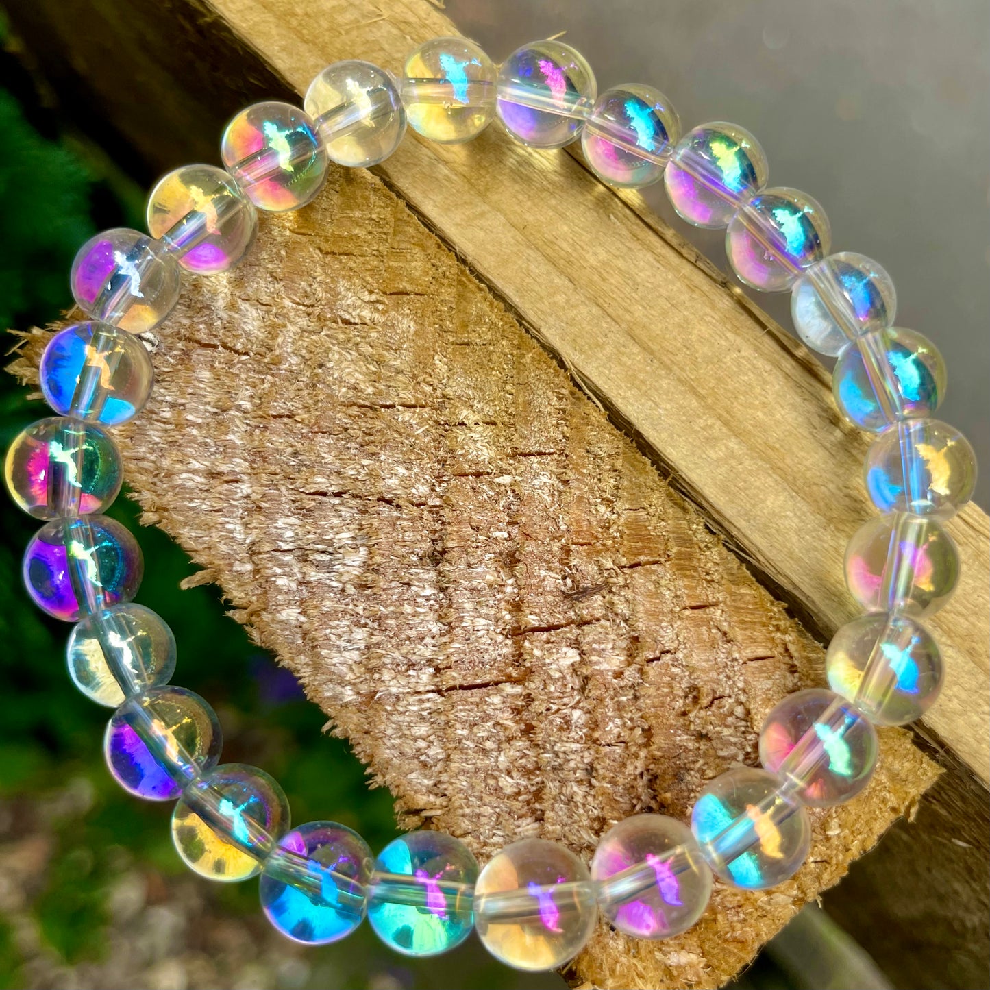 Angel Aura Quartz Beaded Bracelet ๐๐