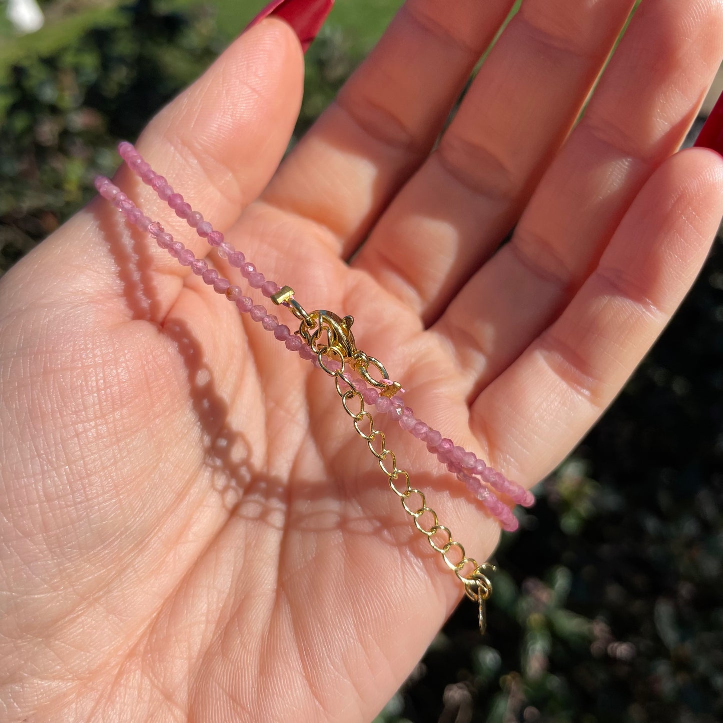 Pink Tourmaline Choker Necklace