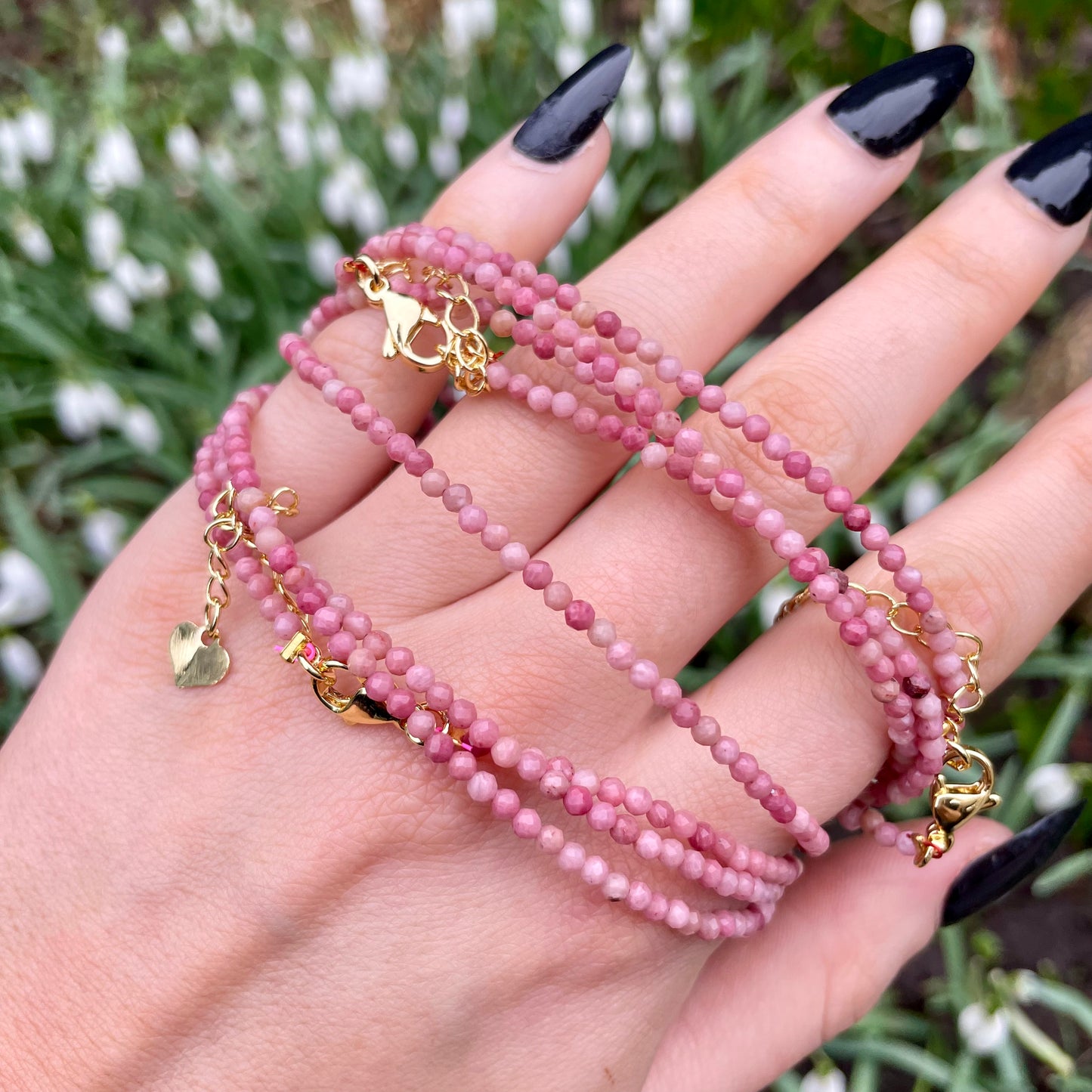 Rhodochrosite Choker Necklace