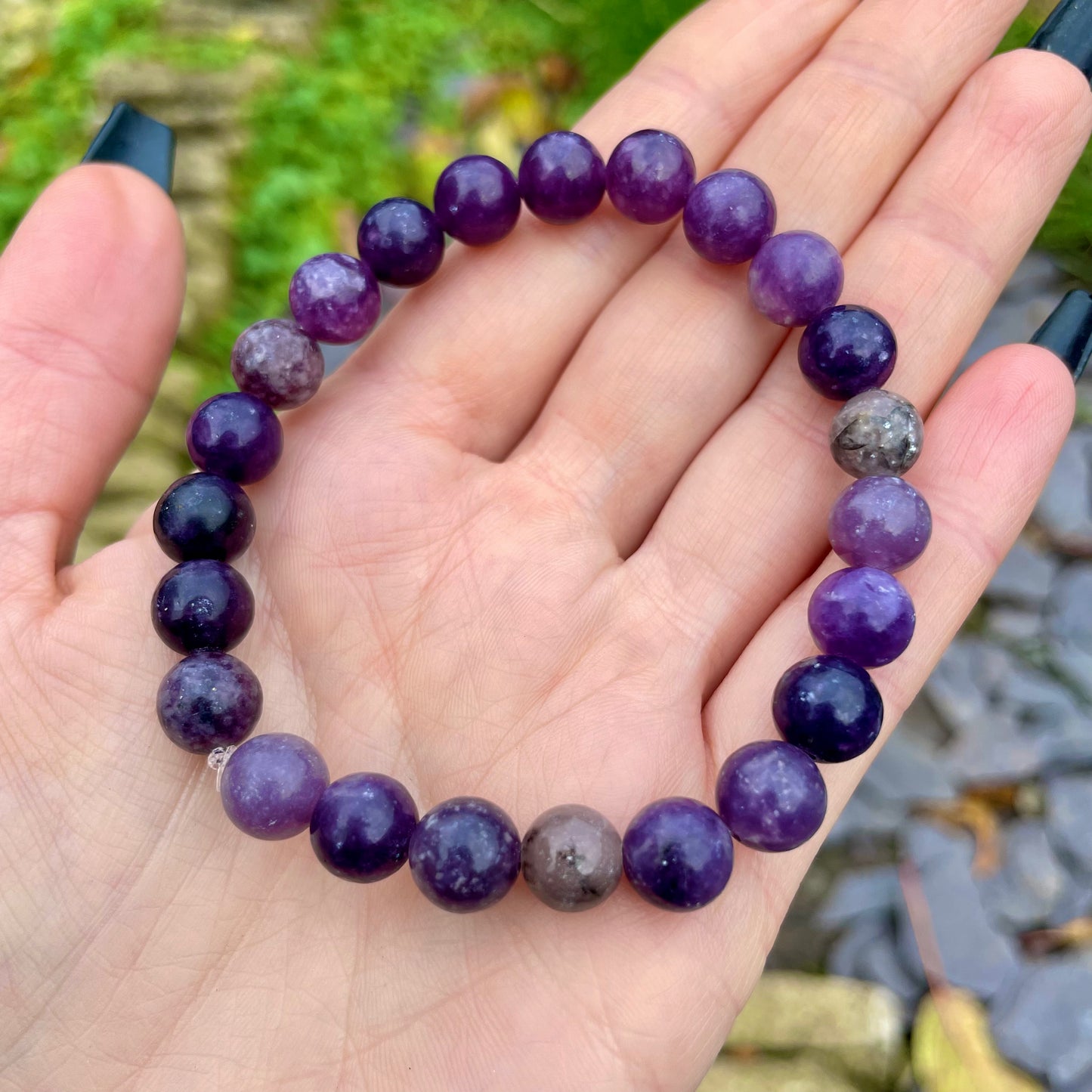 Lepidolite 6mm Beaded Bracelet