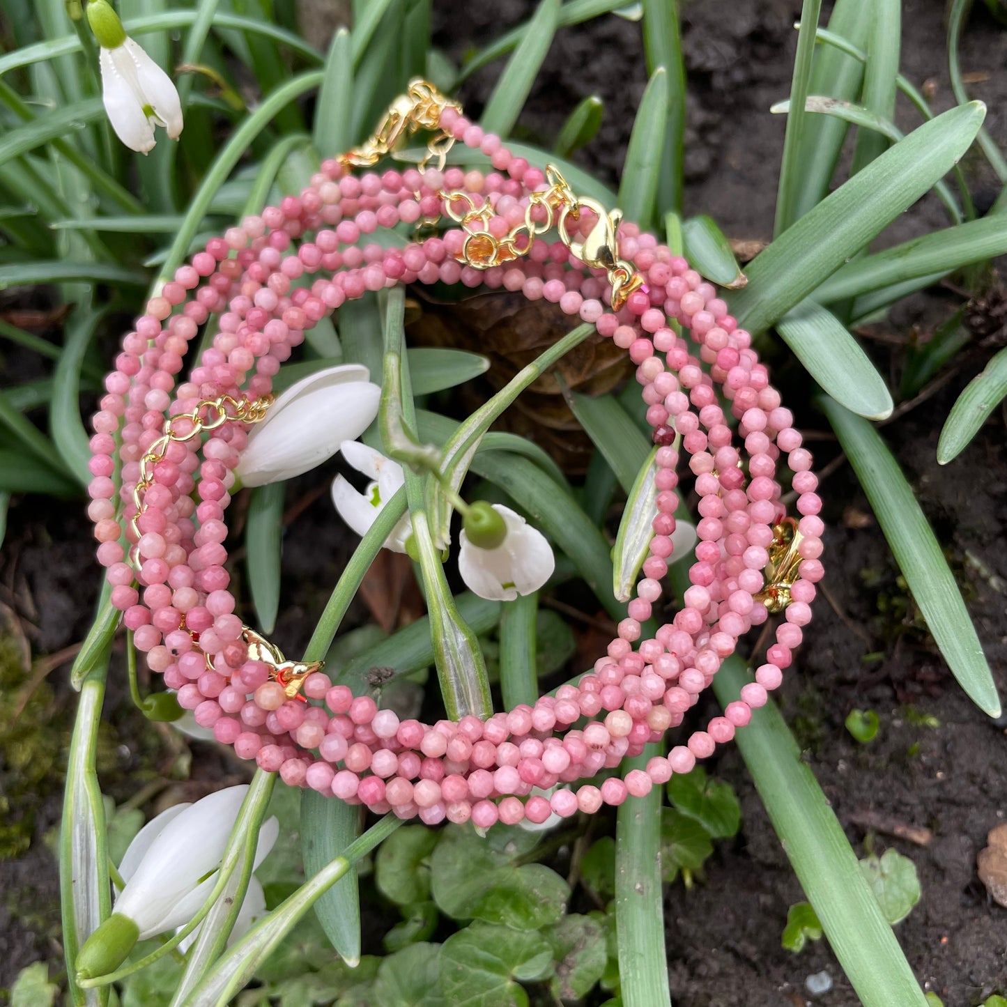 Rhodochrosite Choker Necklace