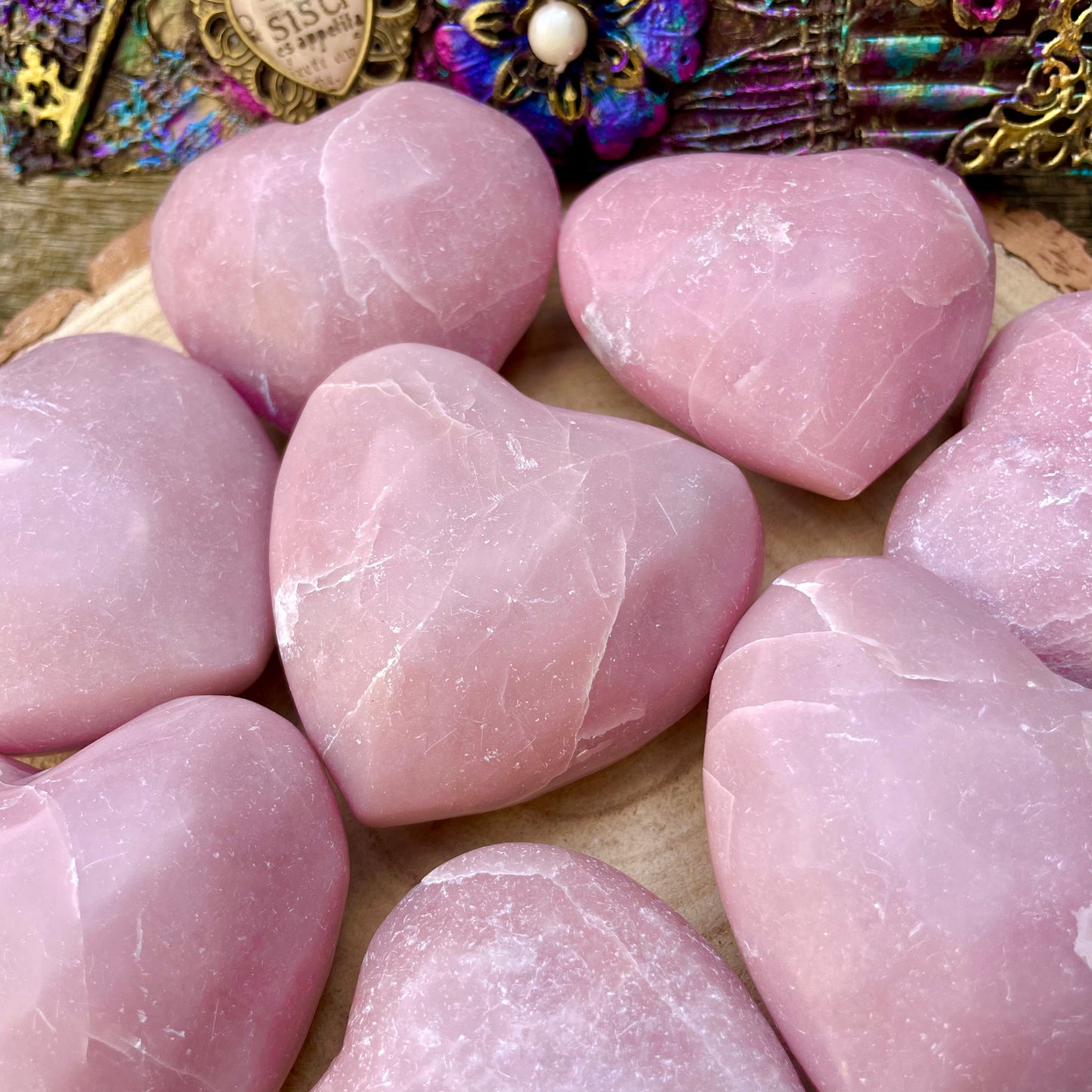 Pink Opal Juicy Hearts 6cm 💕💕💕