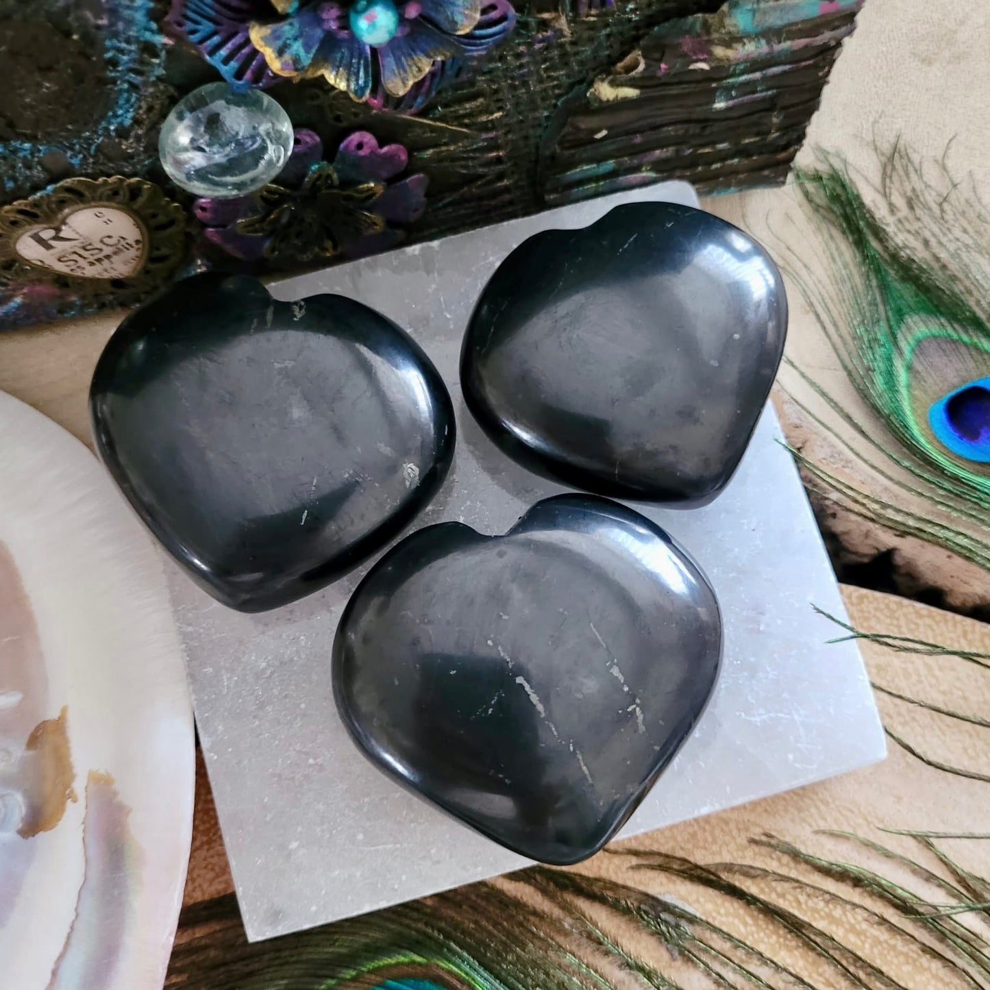 Shungite Hearts 6cm