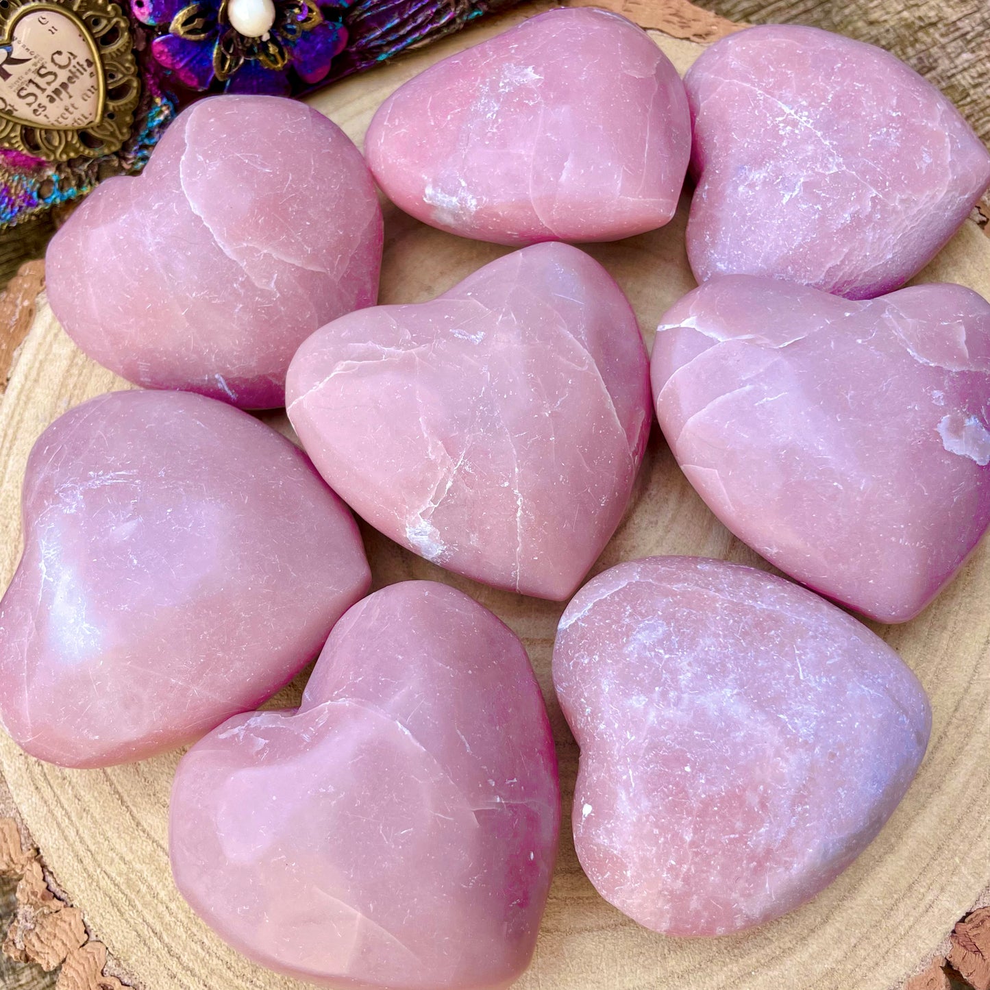 Pink Opal Juicy Hearts 6cm 💕💕💕