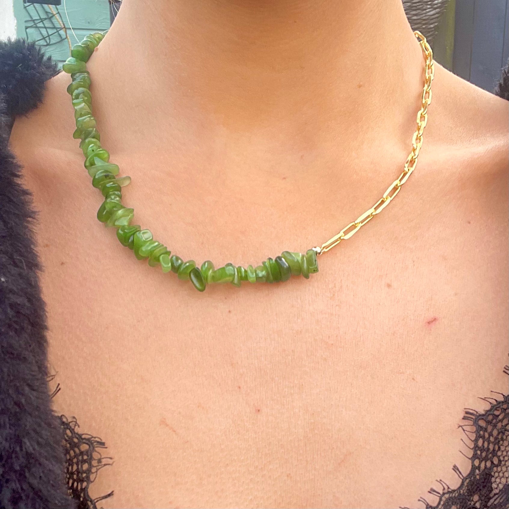Jade on sale choker necklace
