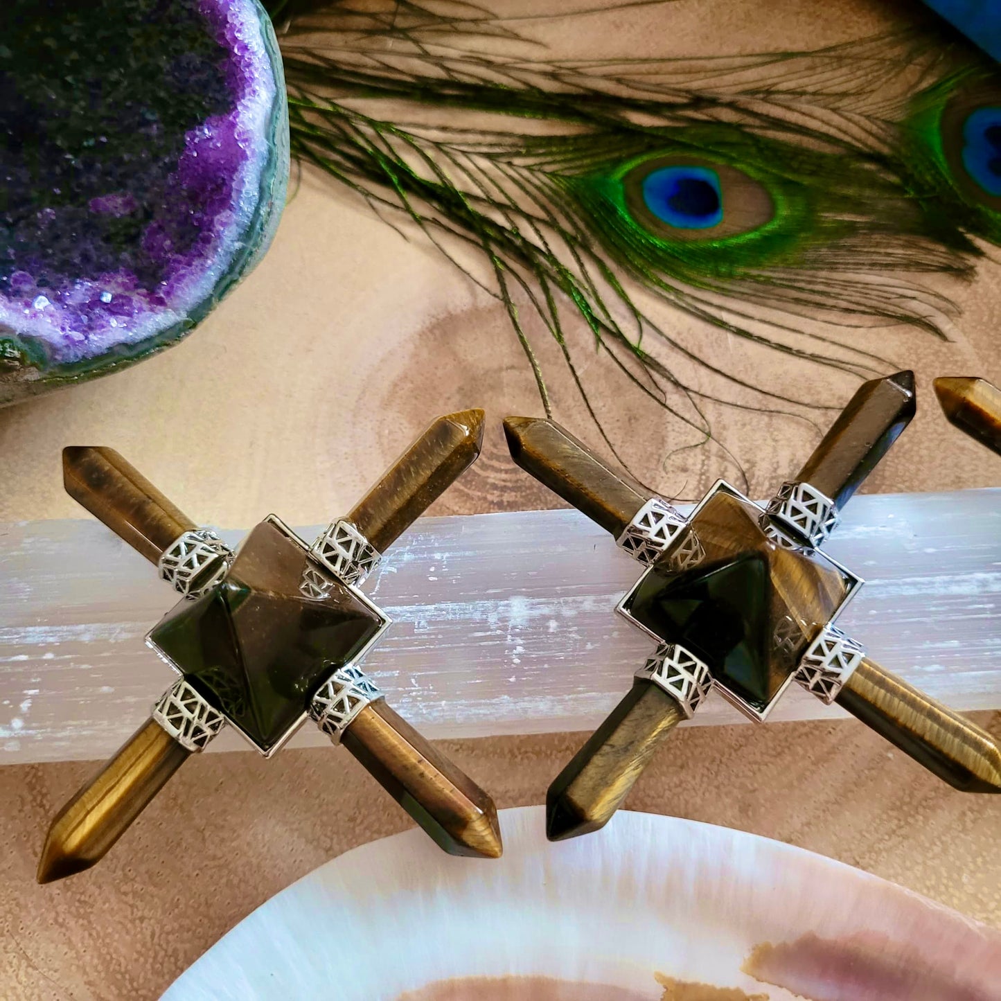 Tigers Eye Pyramid Energy Generators