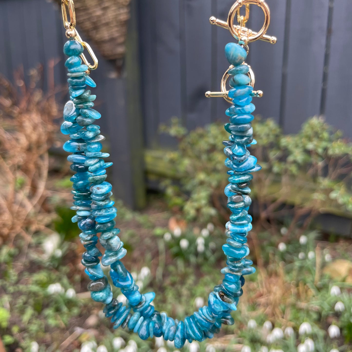 Apatite Chip Choker Necklace