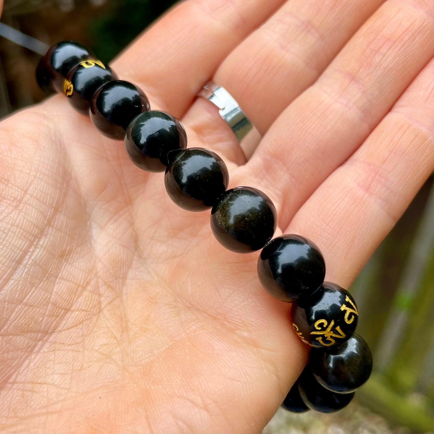 Black Obsidian Pixiu Feng Shui Beaded Bracelet ππ€