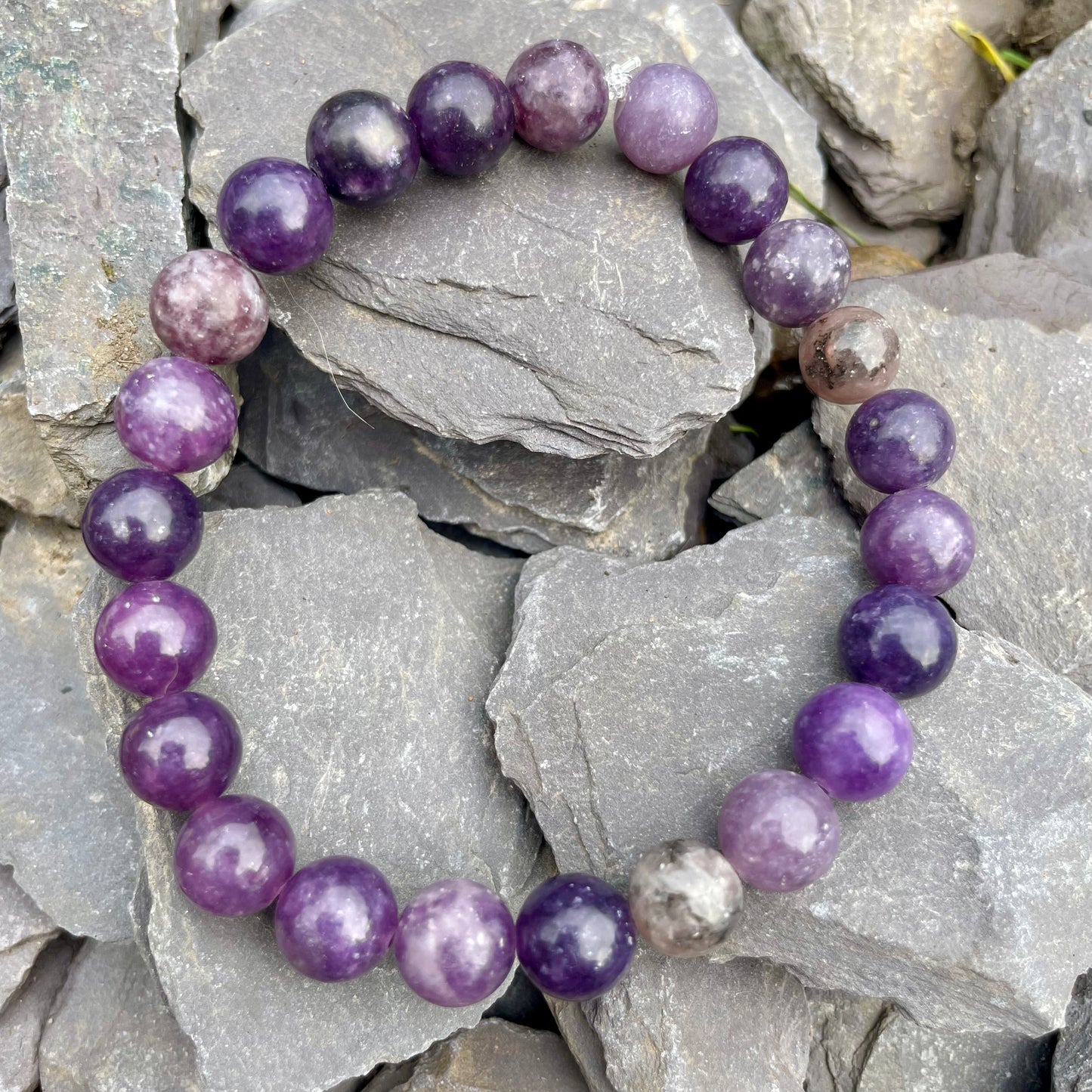 Lepidolite 6mm Beaded Bracelet