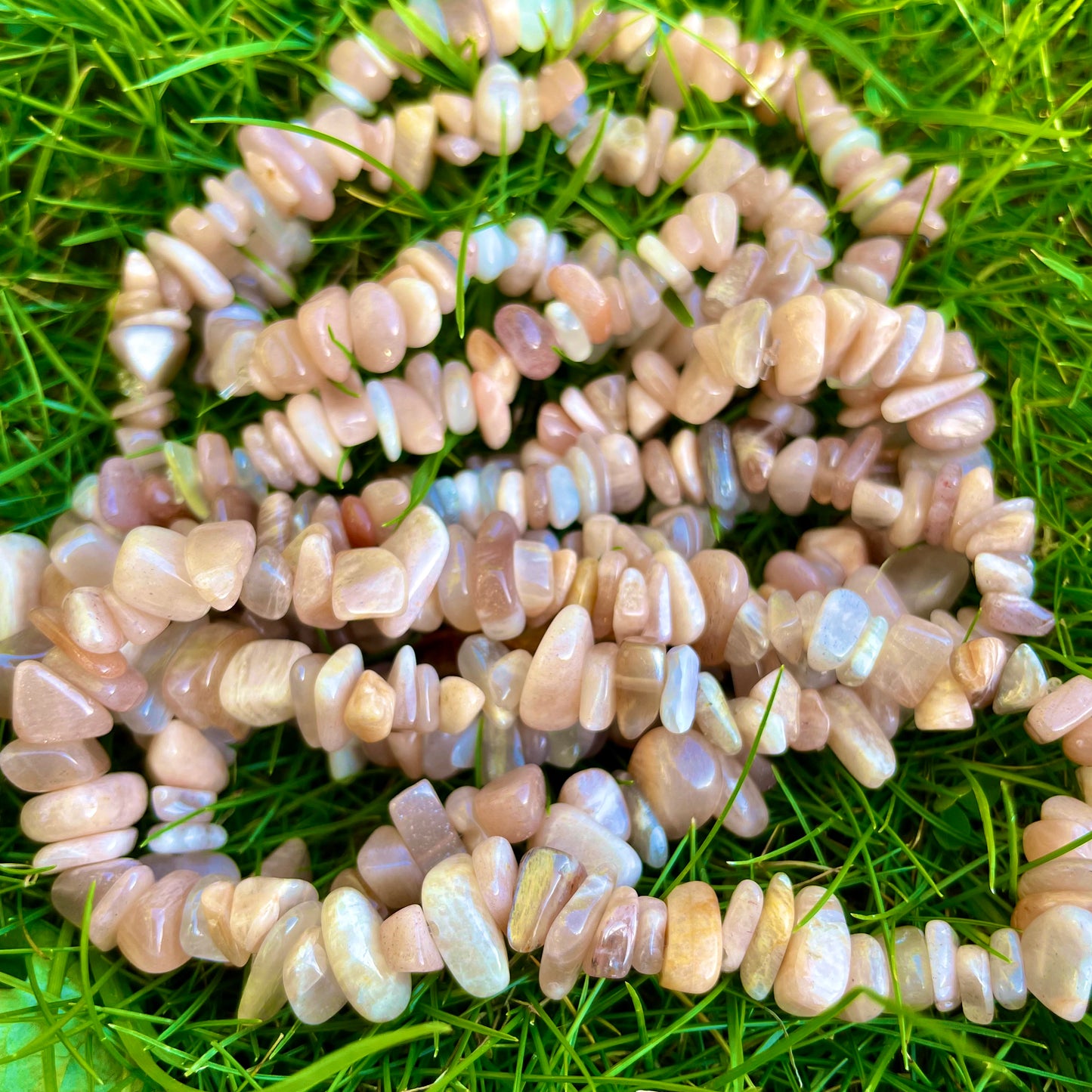 Peach Moonstone Chip Bracelets 🧡🧡🧡