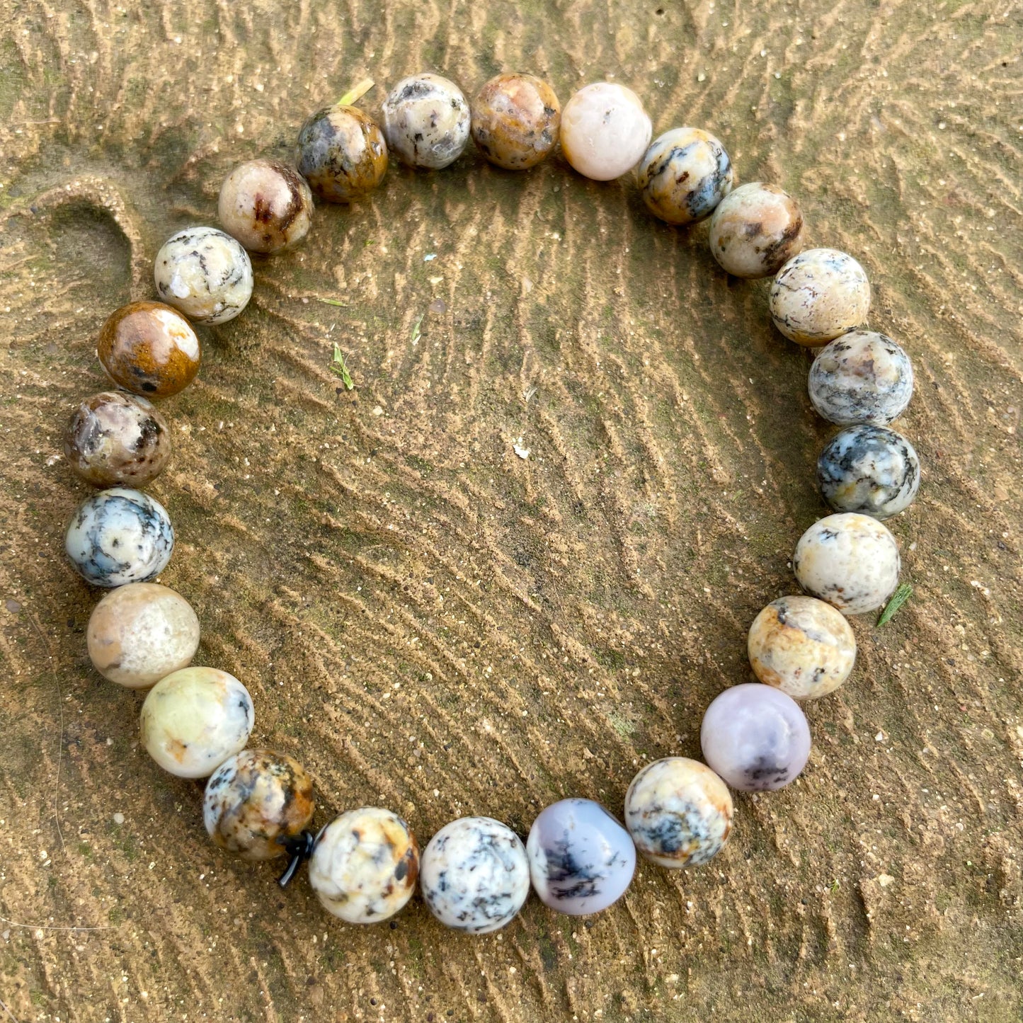 Merlinite 8mm Stone Beaded Bracelet 🤎🤍