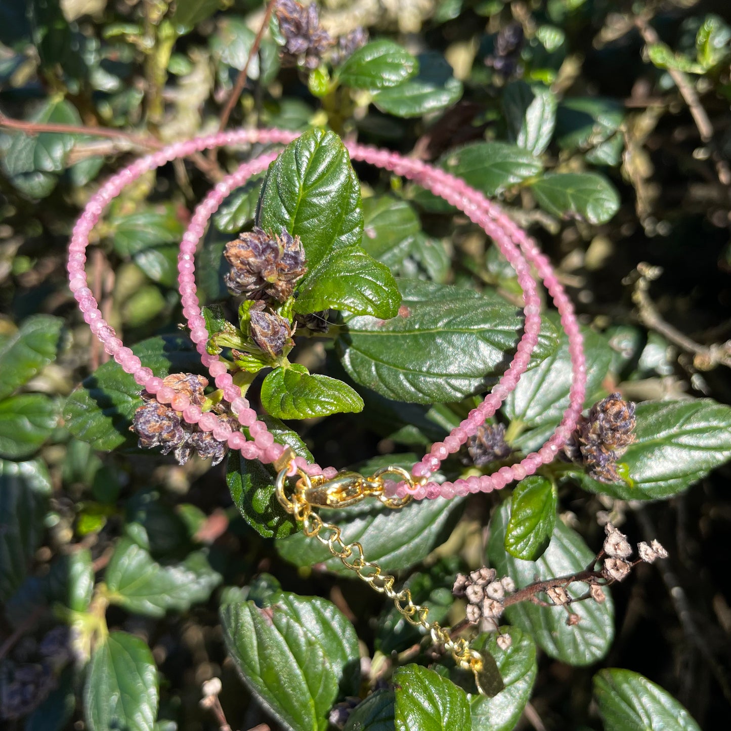 Pink Tourmaline Choker Necklace