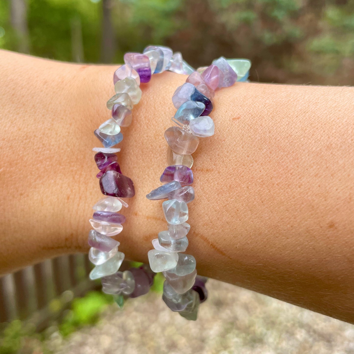 Rainbow Fluorite Chip Bracelets ๐๐