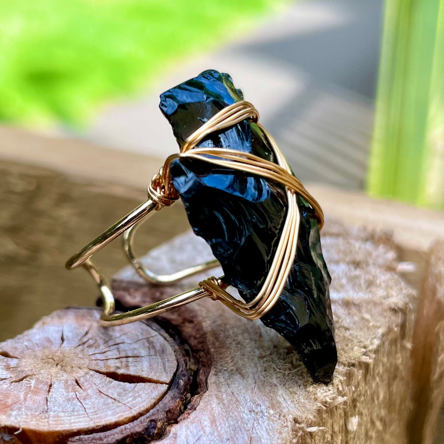 Black Obsidian Wire Wrapped Arrowhead Rings 🖤🌙✨