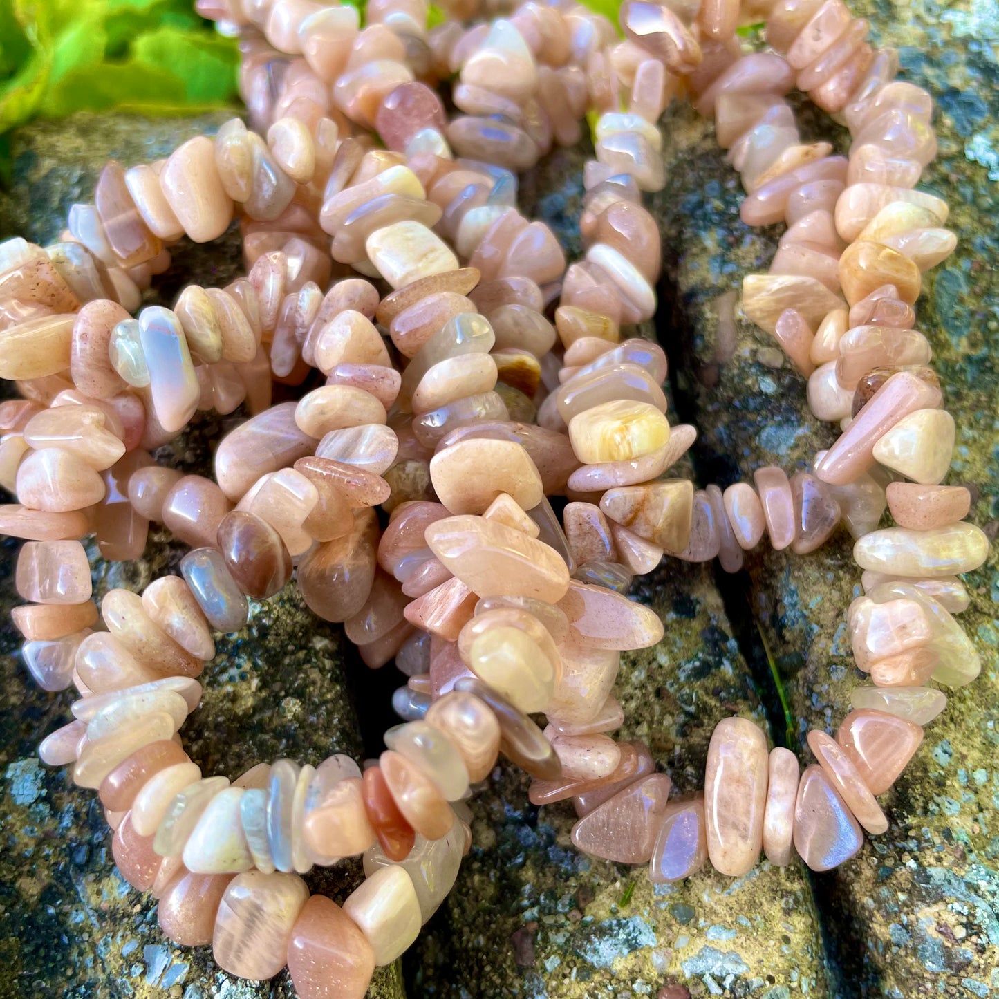 Peach Moonstone Chip Bracelets 🧡🧡🧡