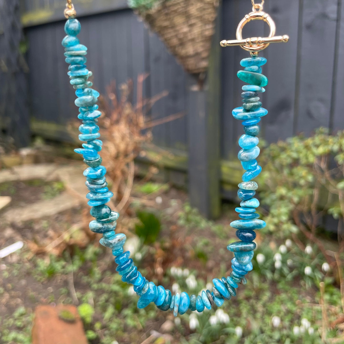 Apatite Chip Choker Necklace