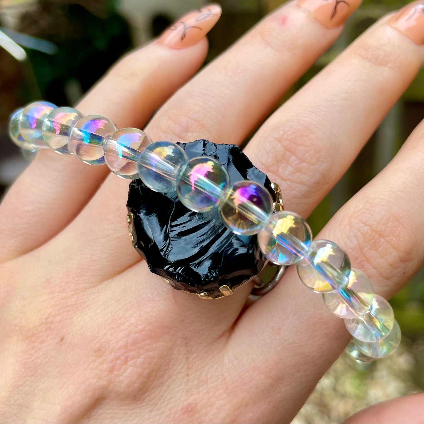 Angel Aura Quartz Beaded Bracelet ๐๐