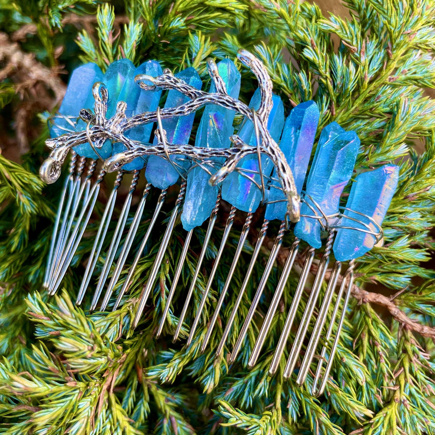 Aqua Aura Quartz Hair Comb π¦π¦π¦