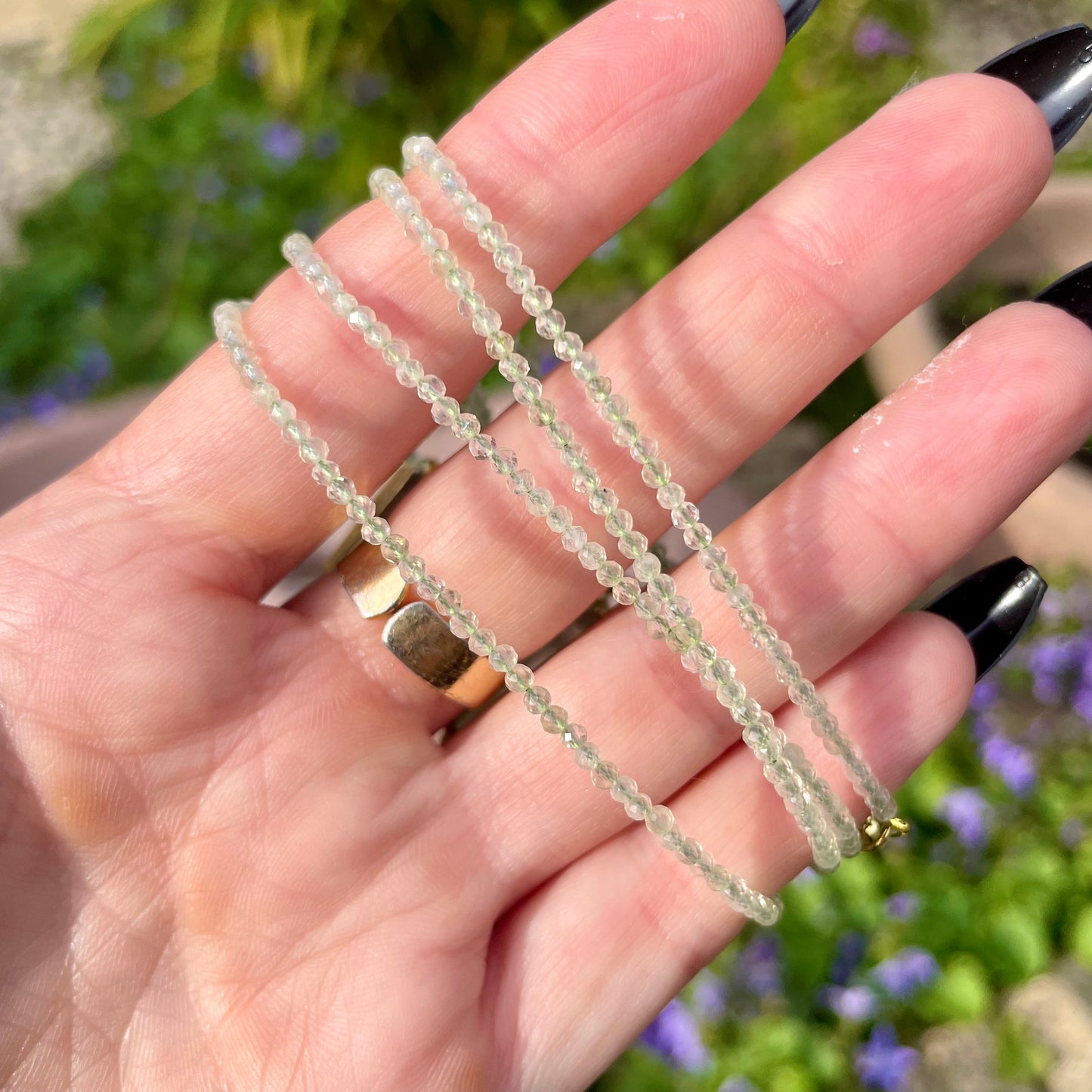 Prehnite Minimalist Bracelet 💚