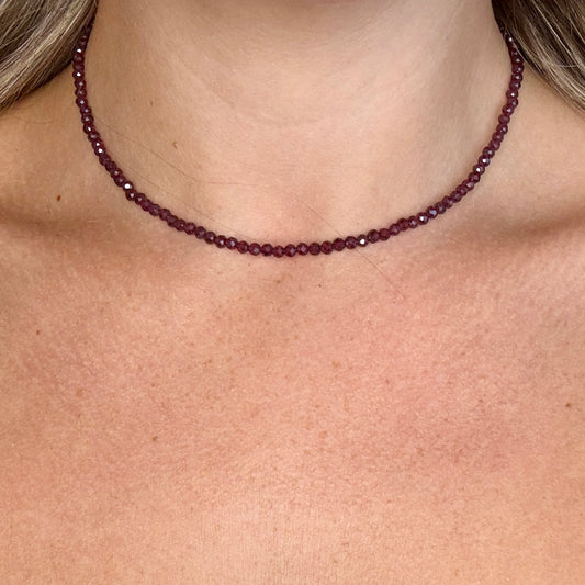 Red Garnet Choker Necklace