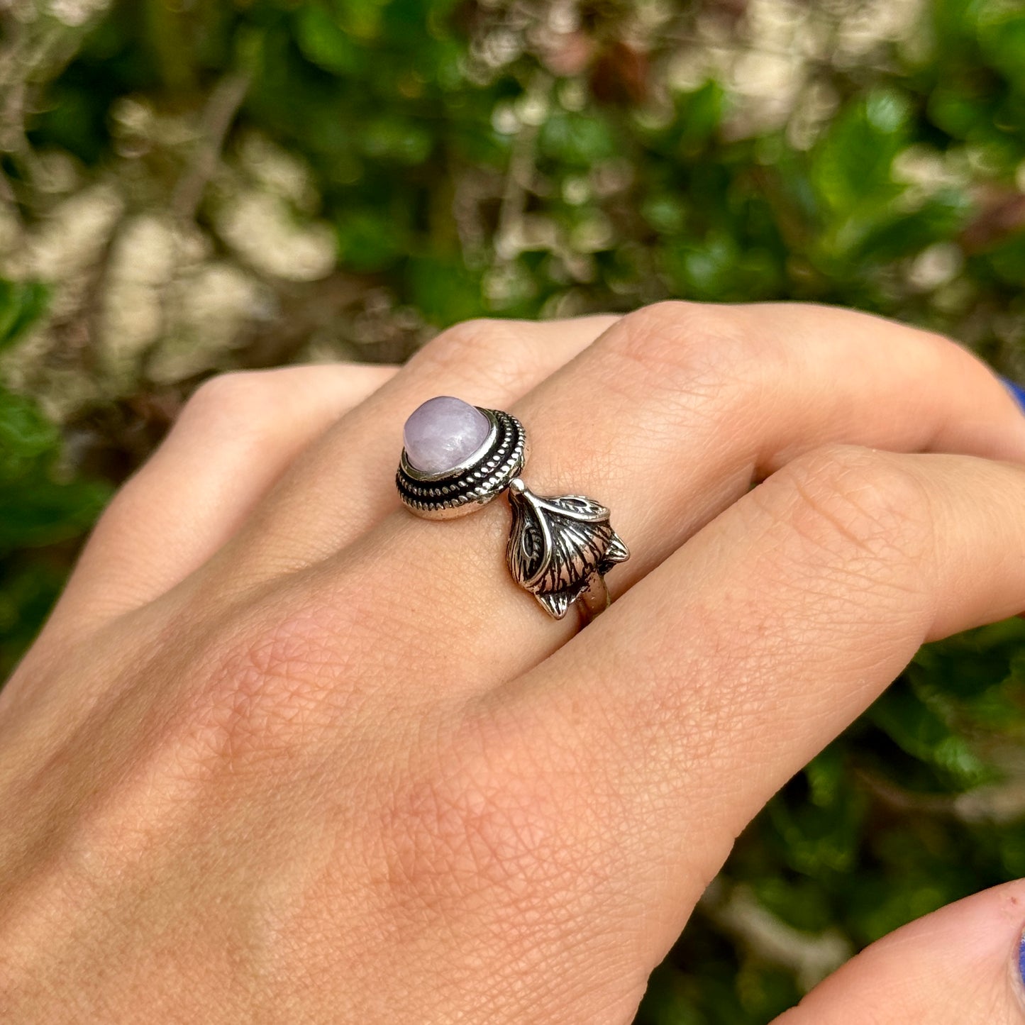 Kunzite Fox Pendant & Ring Set