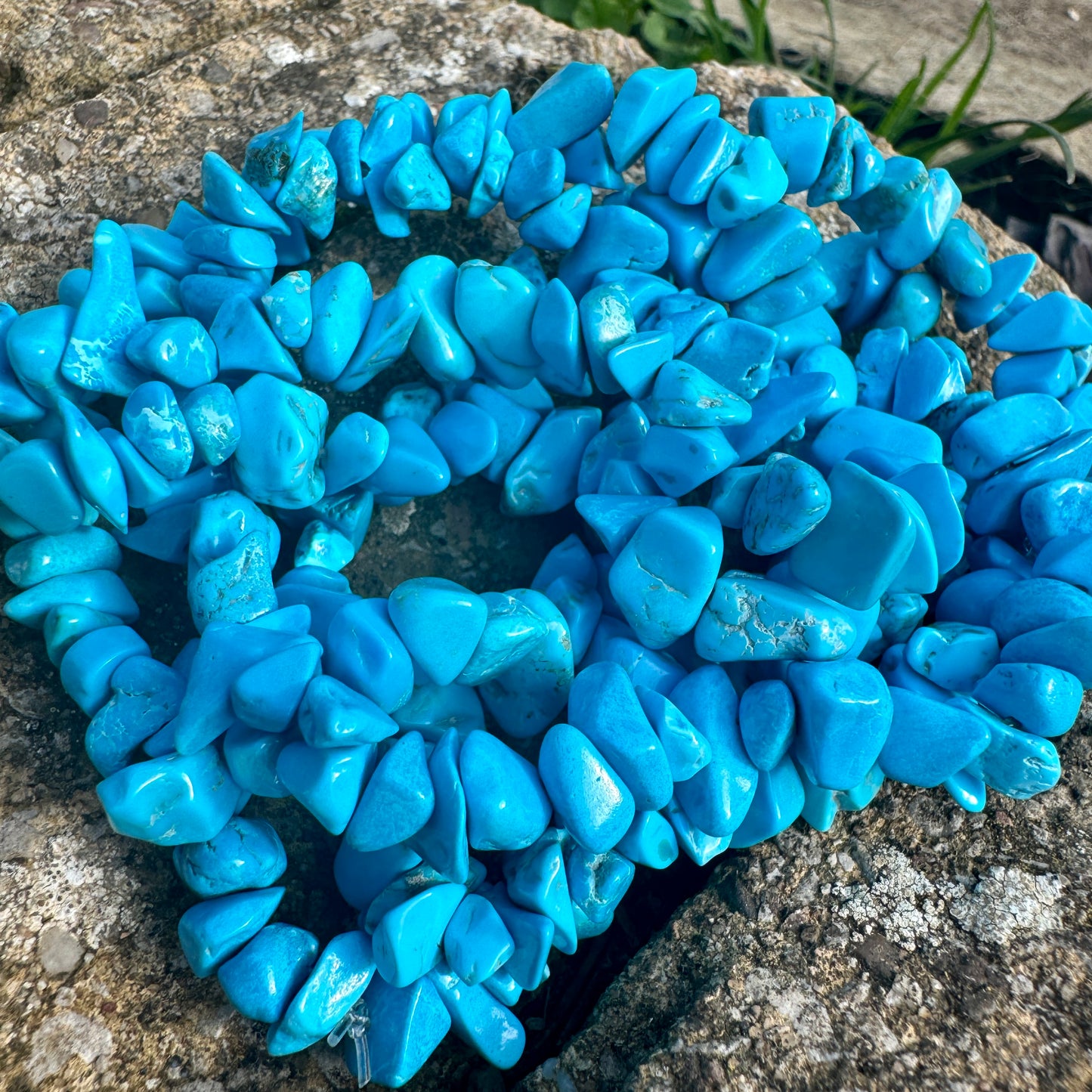 Turquoise Howlite Chip Bracelet