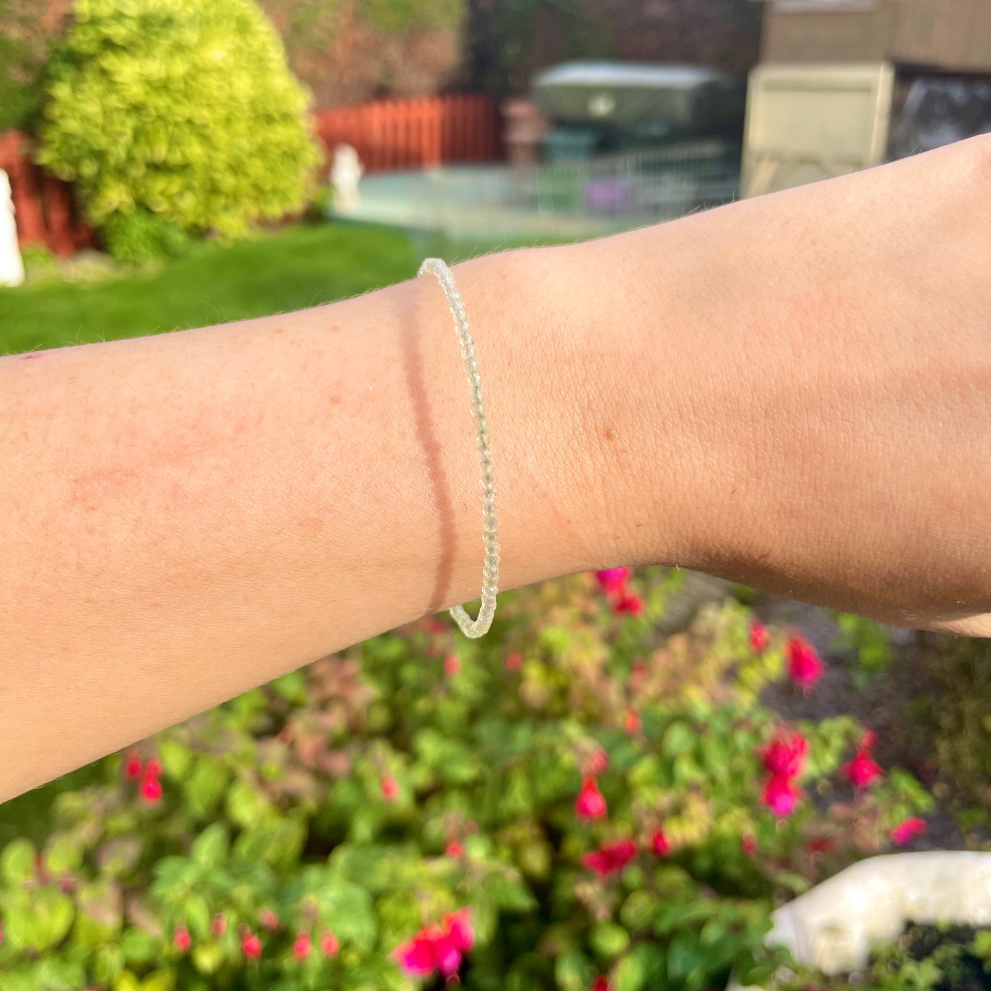 Prehnite Minimalist Bracelet 💚