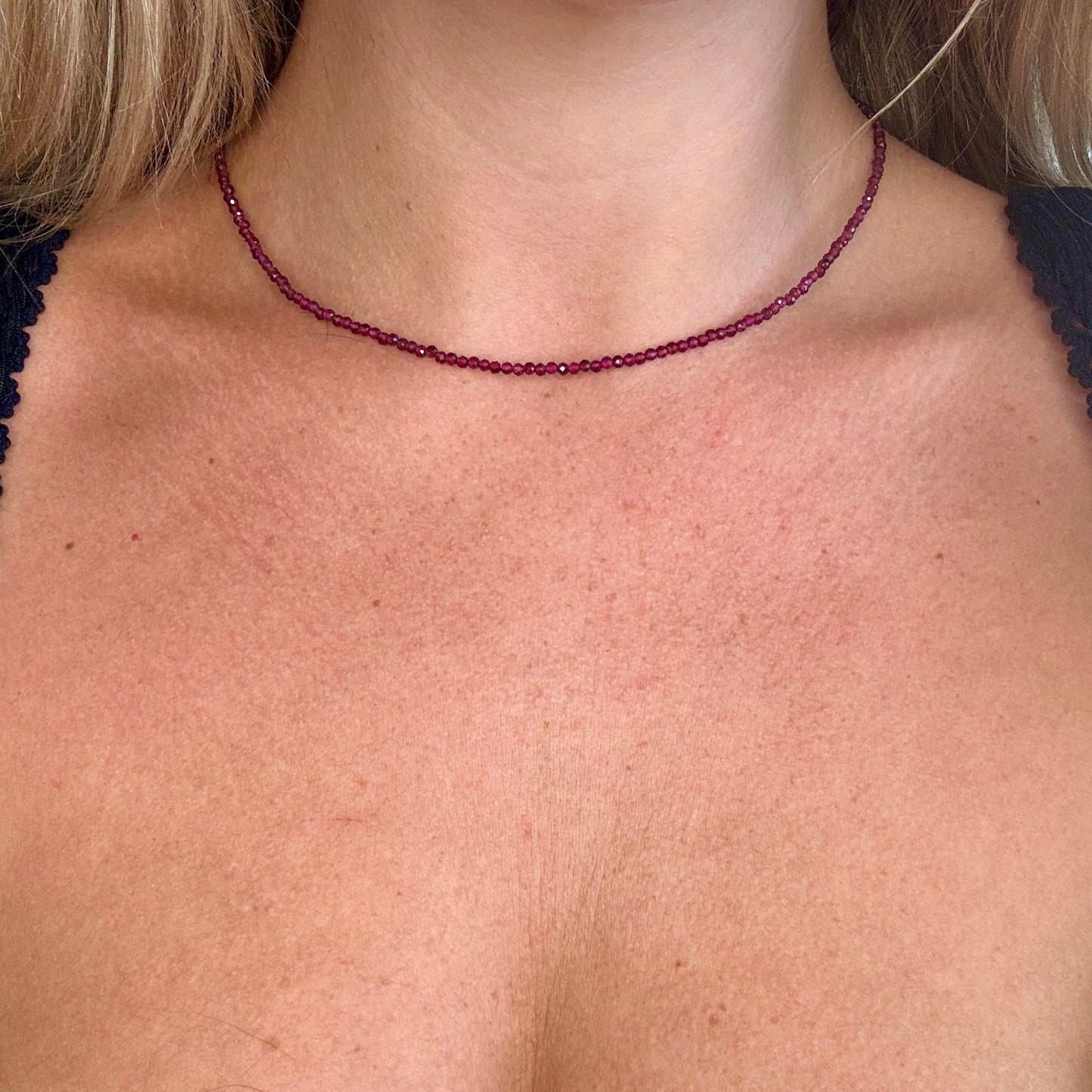 Red Garnet Choker Necklace