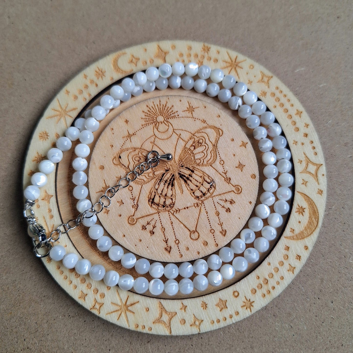 Pearl Choker 4mm beads shell Jewellery