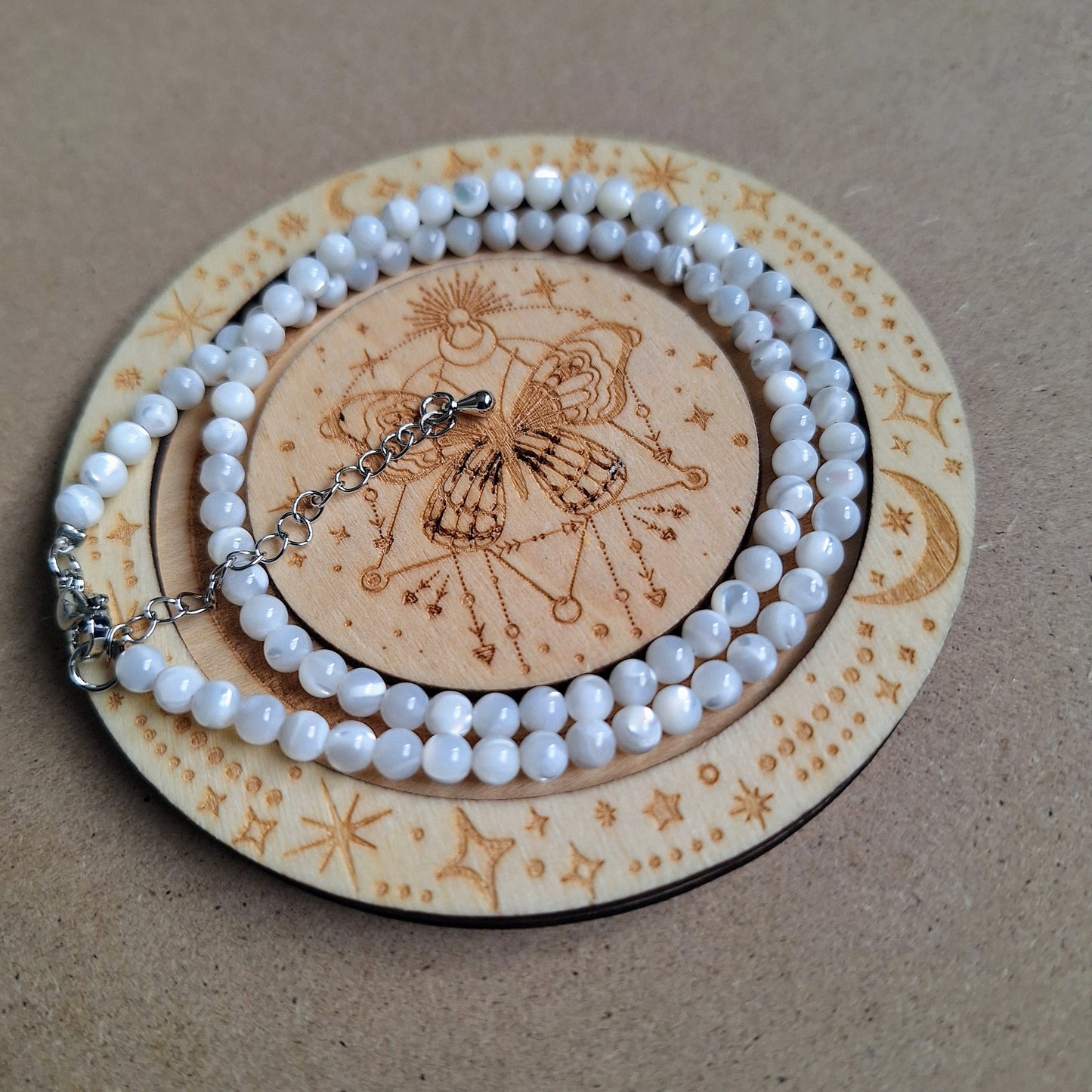 Pearl Choker 4mm beads shell Jewellery